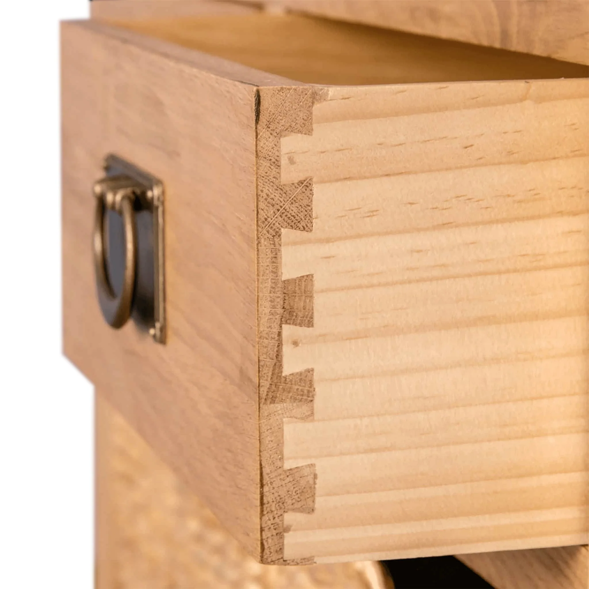 Surrey Oak Console Table with Baskets - Image 7