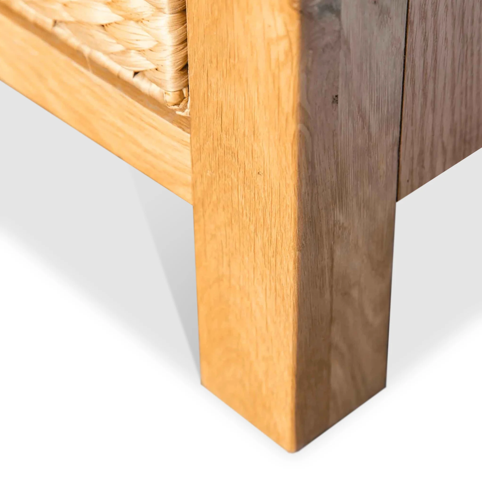 Surrey Oak Corner TV Stand with Baskets - Image 10