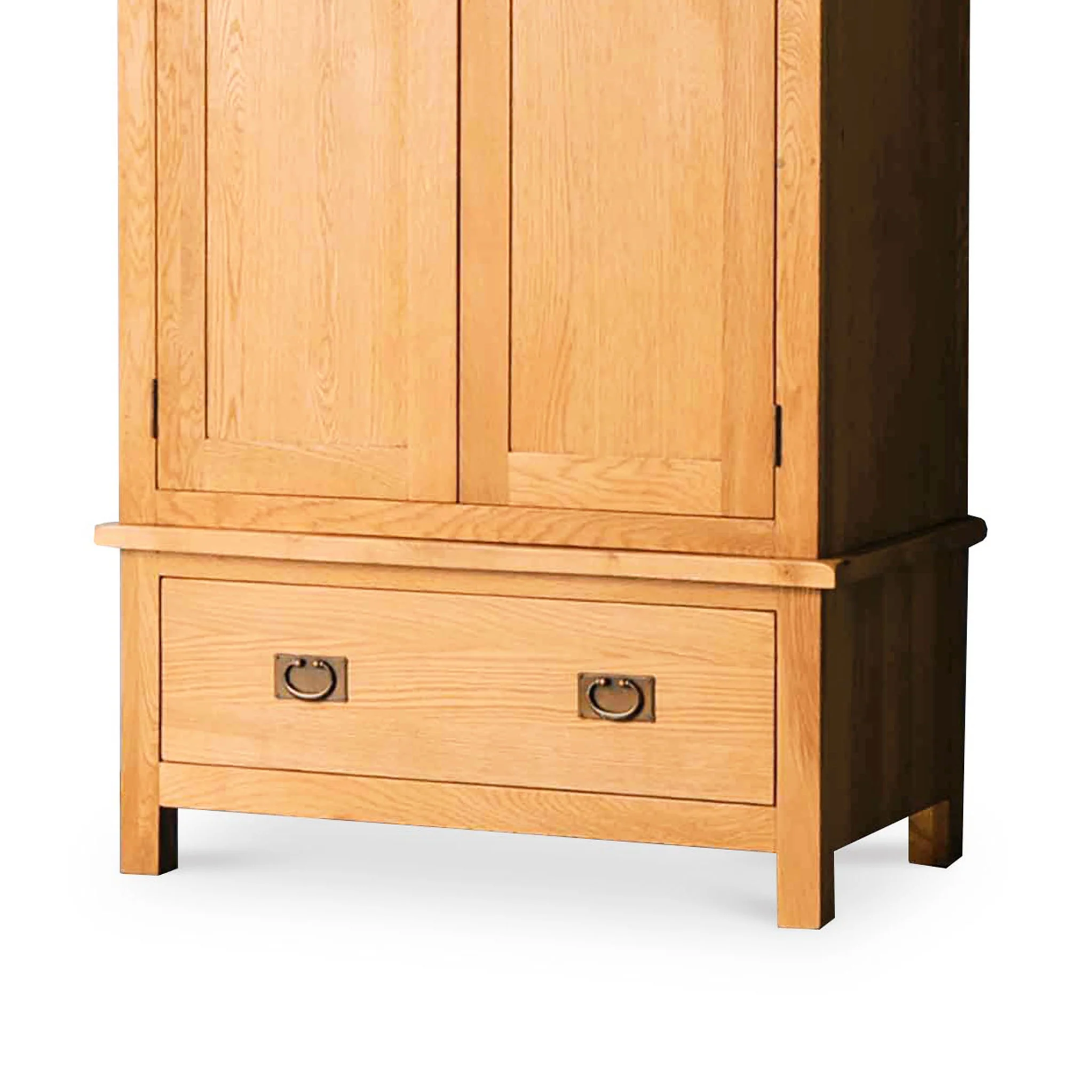 Surrey Oak Double Wardrobe & Drawer - Image 10