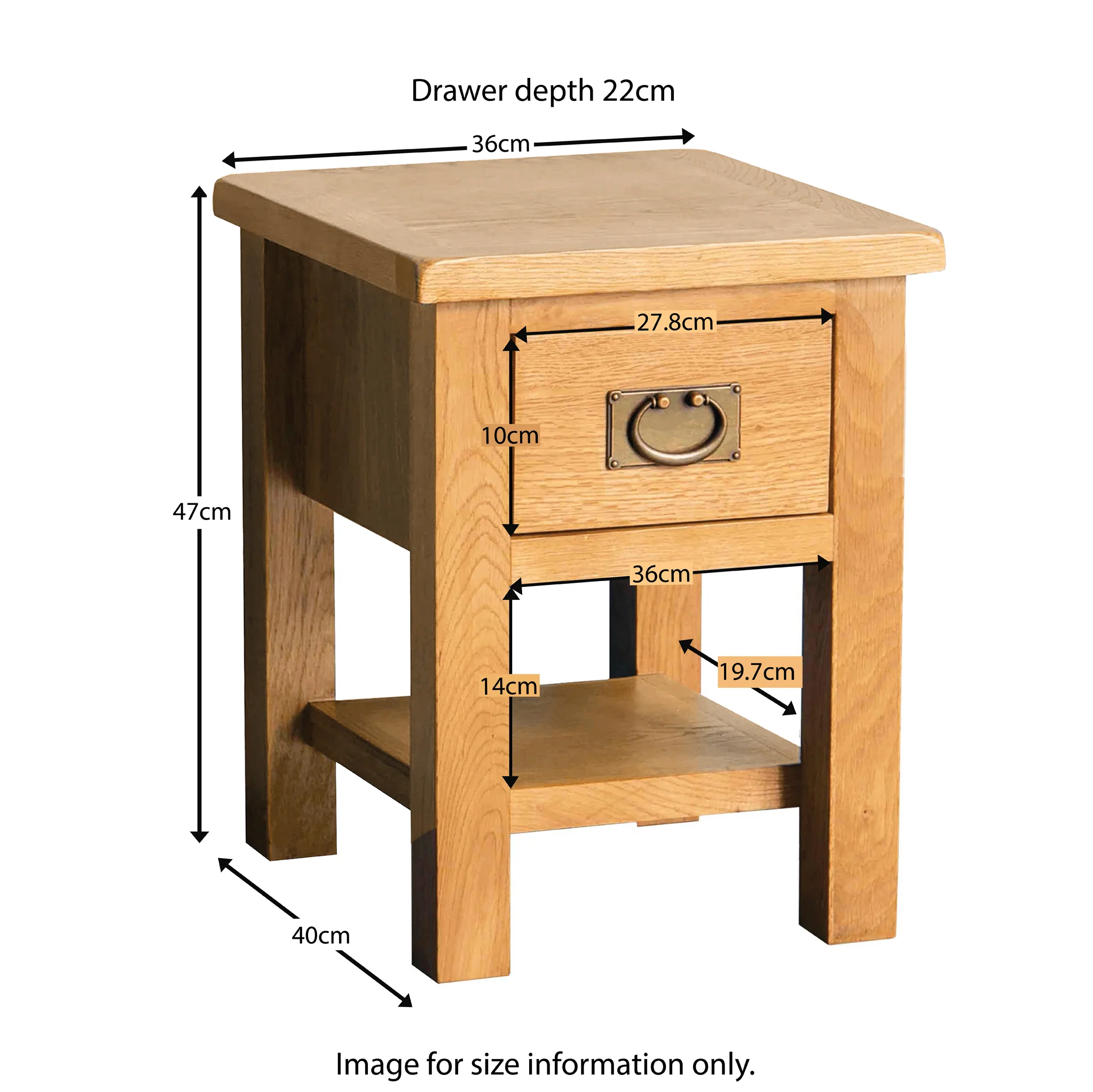 Surrey Oak Lamp Table - Image 13