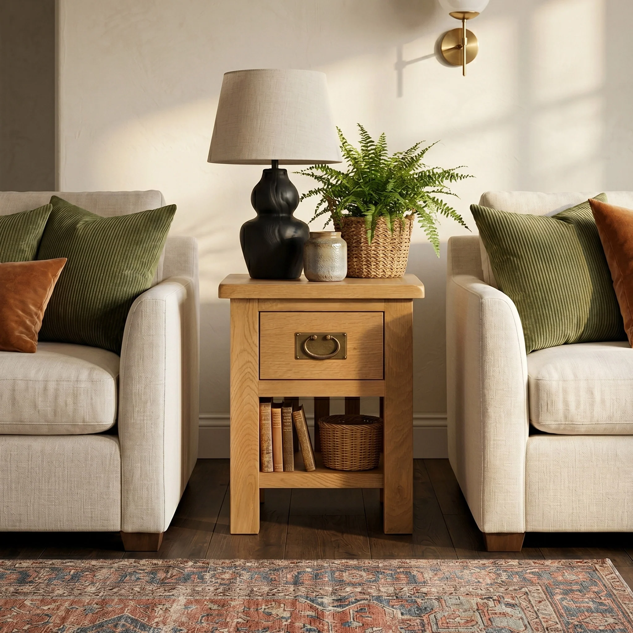Surrey Oak Lamp Table - Image 2