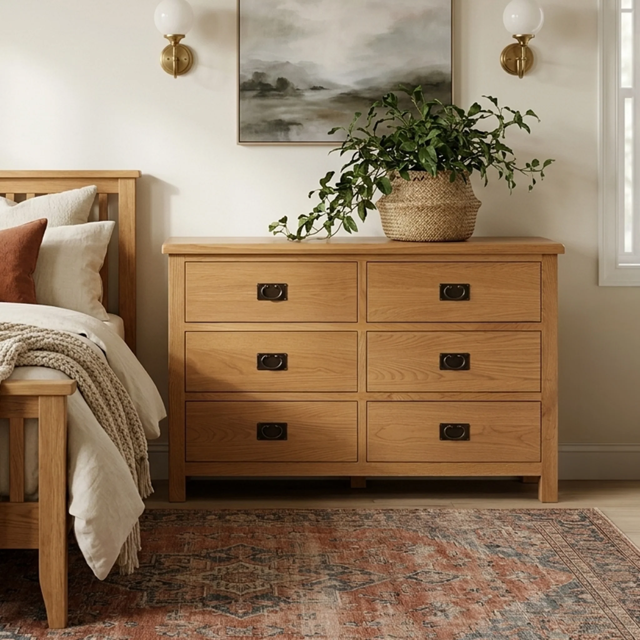 Surrey Oak Large Chest Of Drawers - Image 2