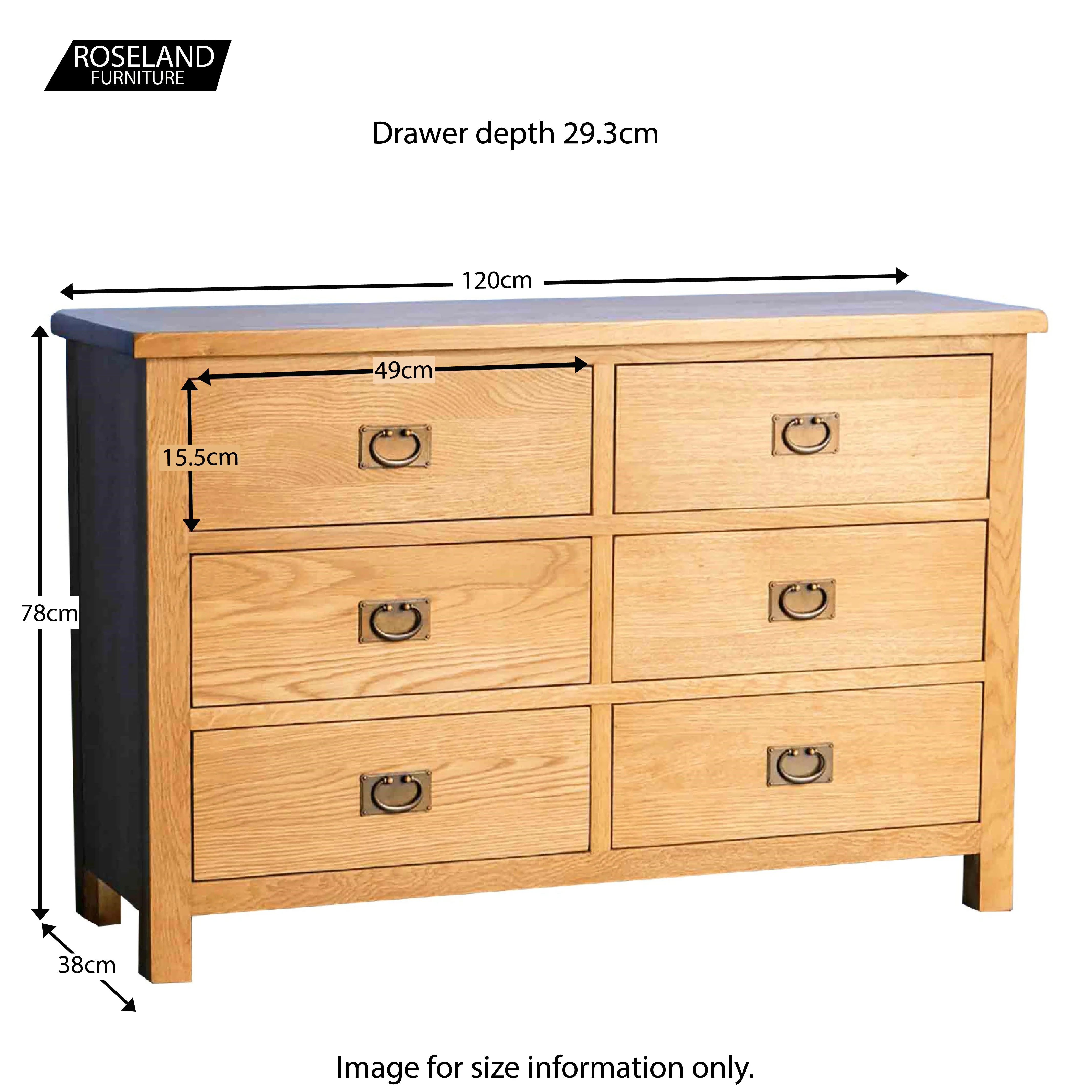 Surrey Oak Large Chest Of Drawers - Image 27