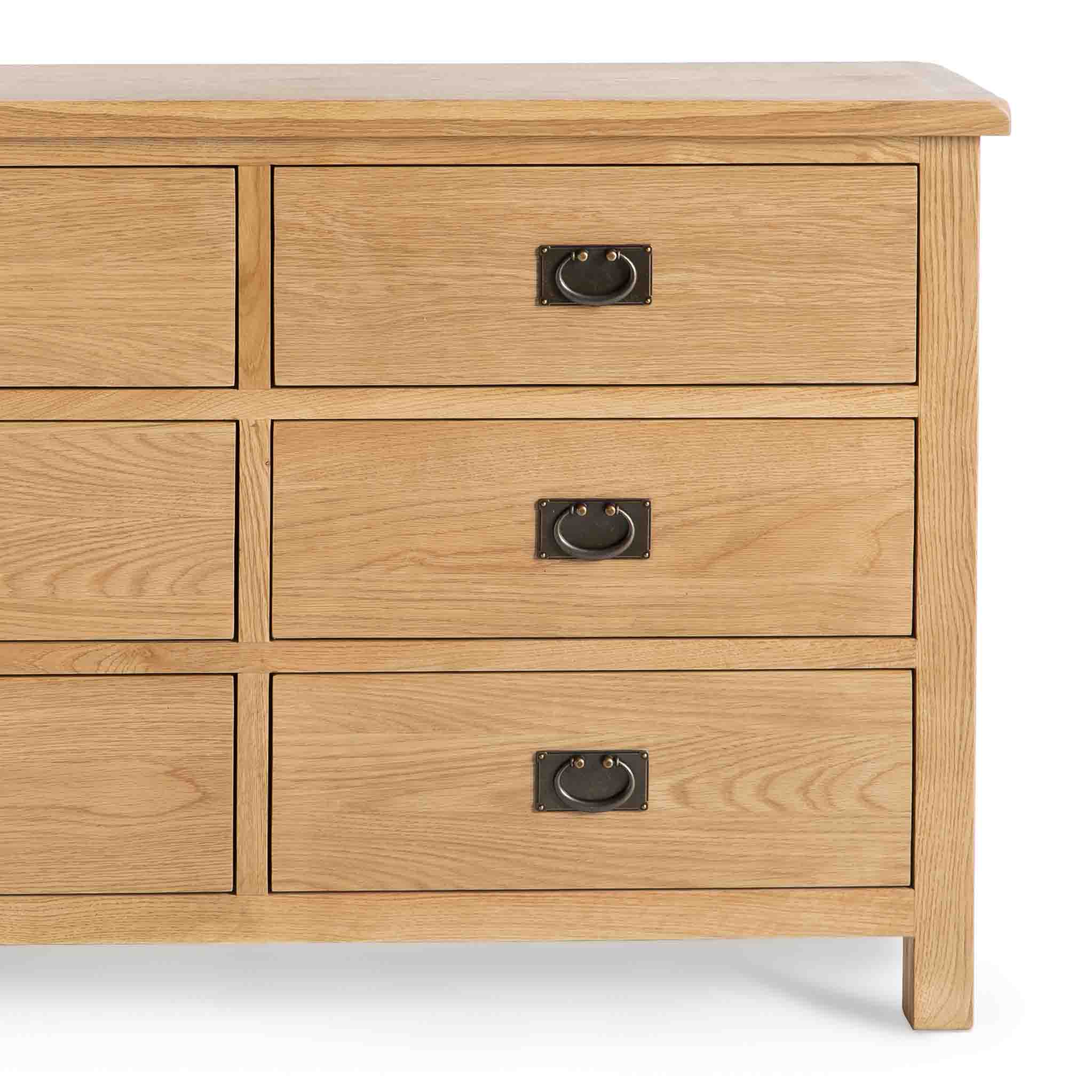 Surrey Oak Large Chest Of Drawers - Image 5