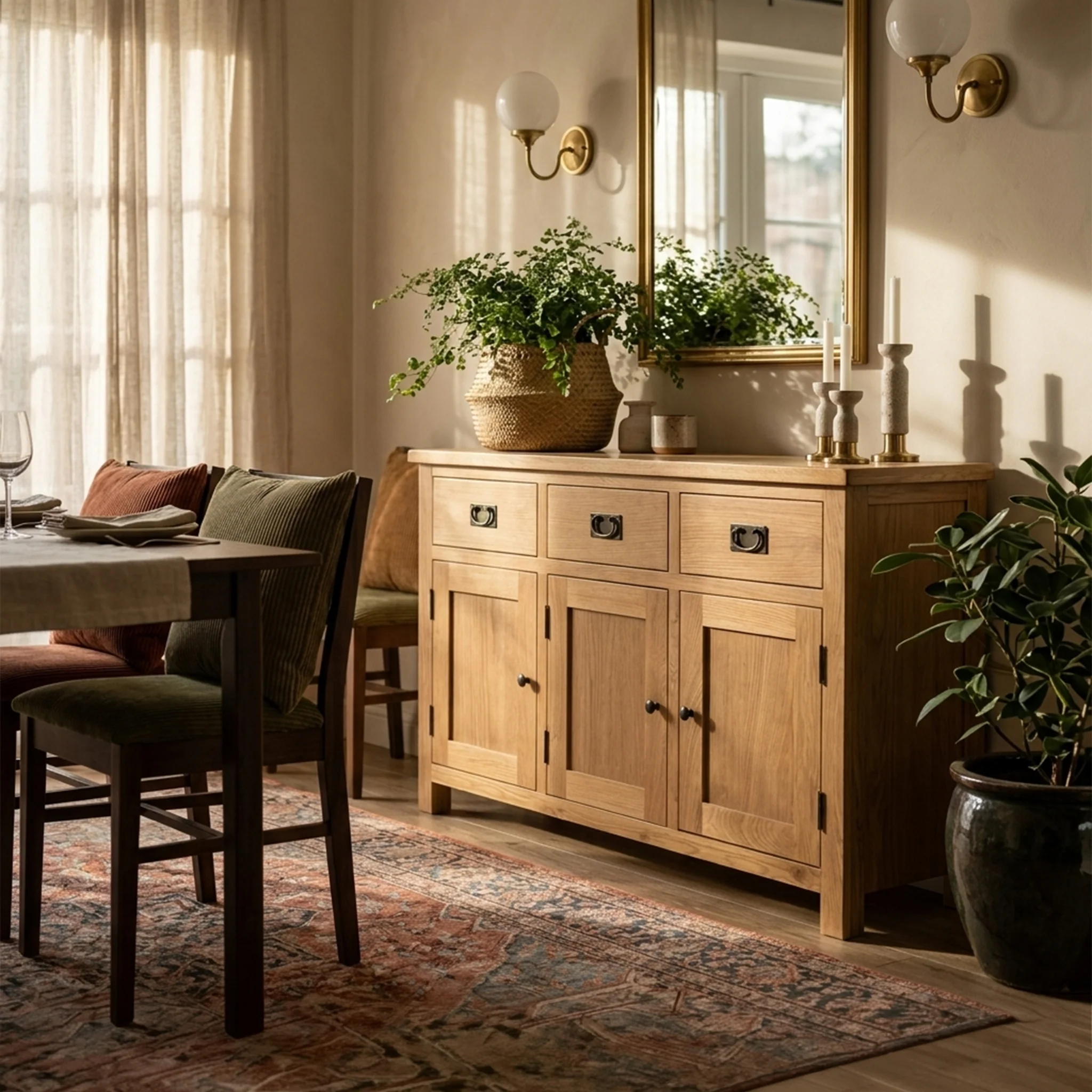 Surrey Oak Large Sideboard - Image 2
