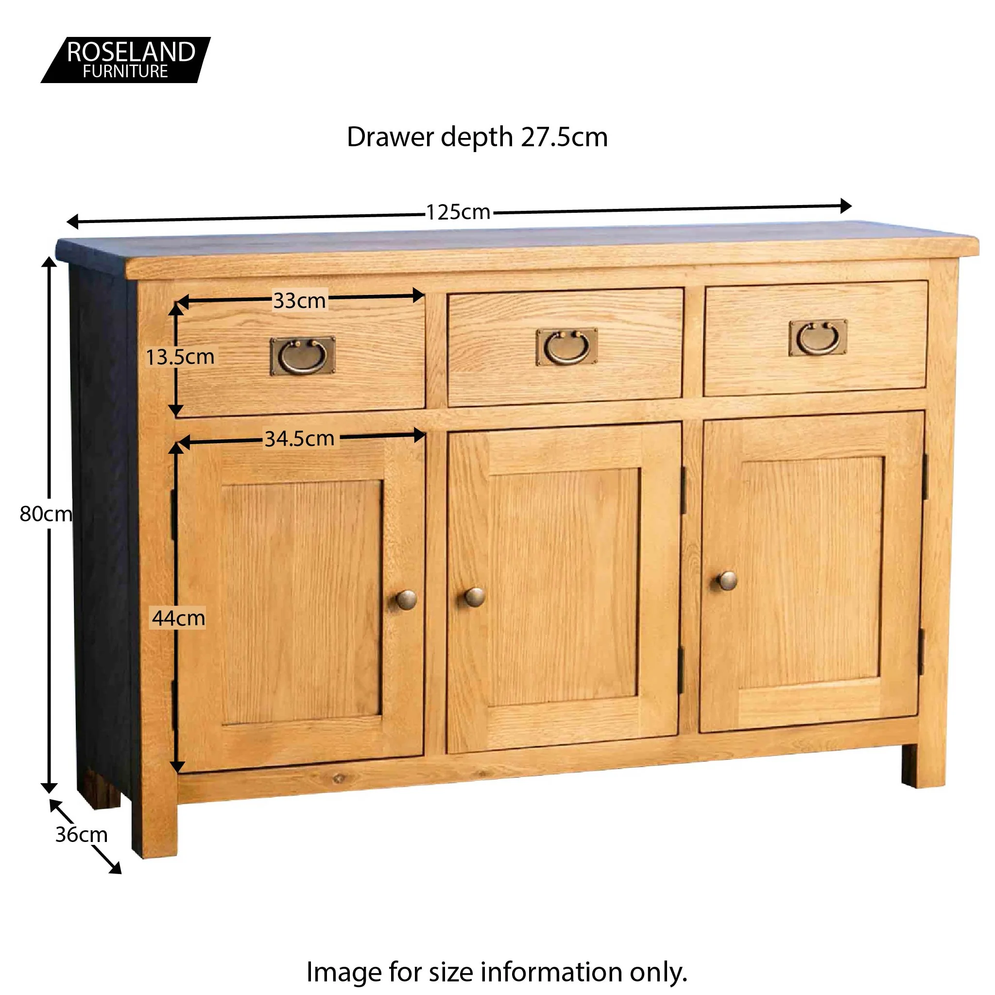 Surrey Oak Large Sideboard - Image 24