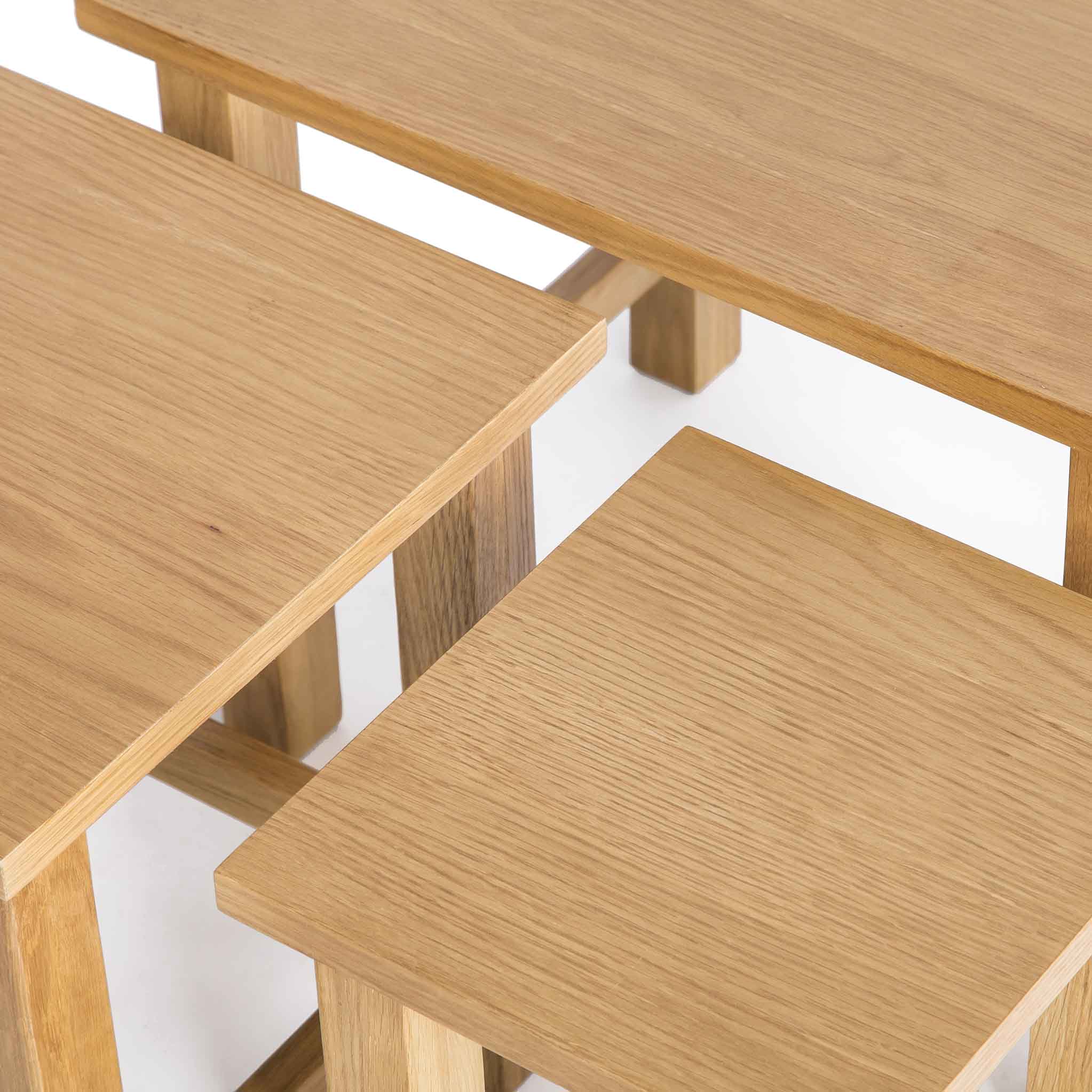 Surrey Oak Nest of Tables - Image 11