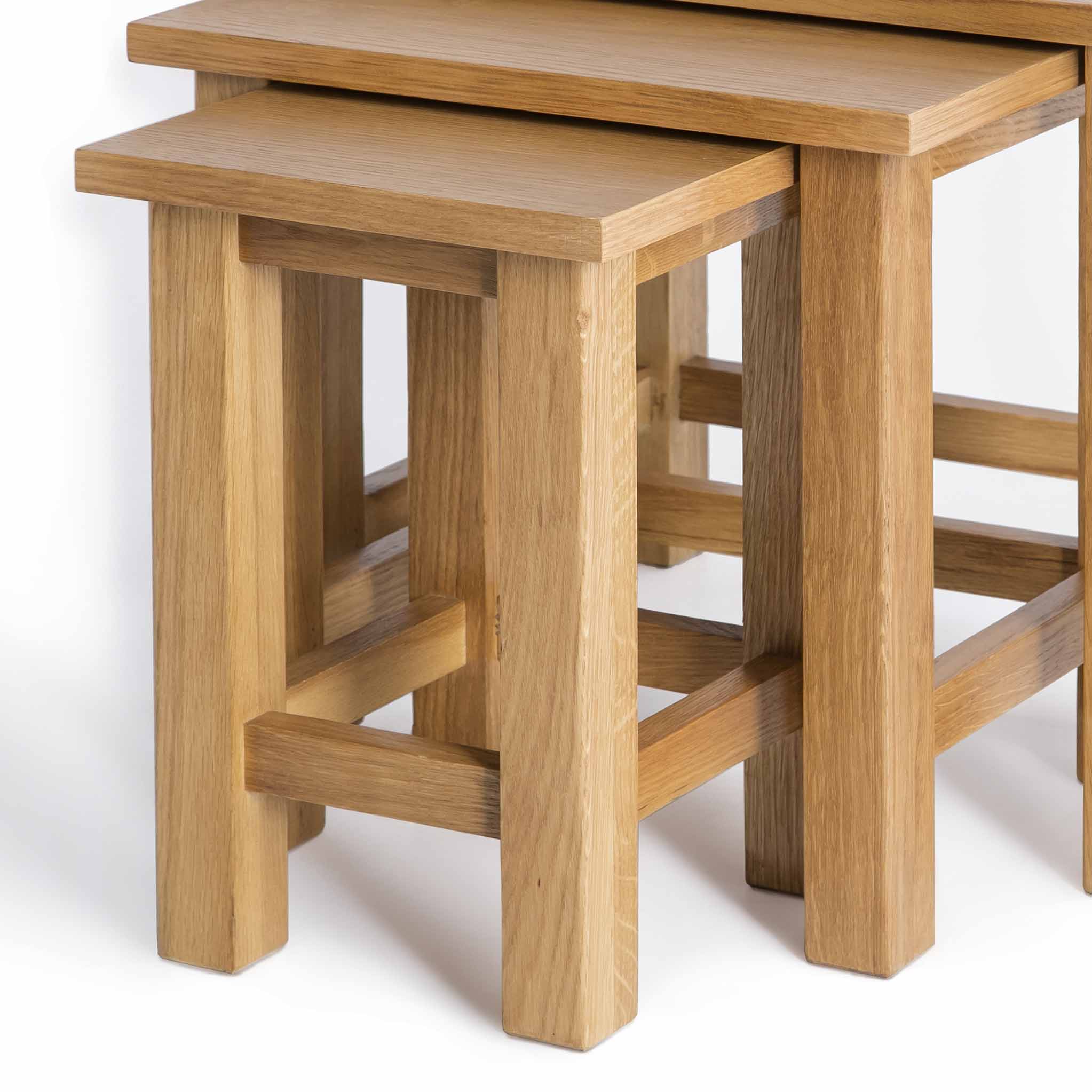 Surrey Oak Nest of Tables - Image 14
