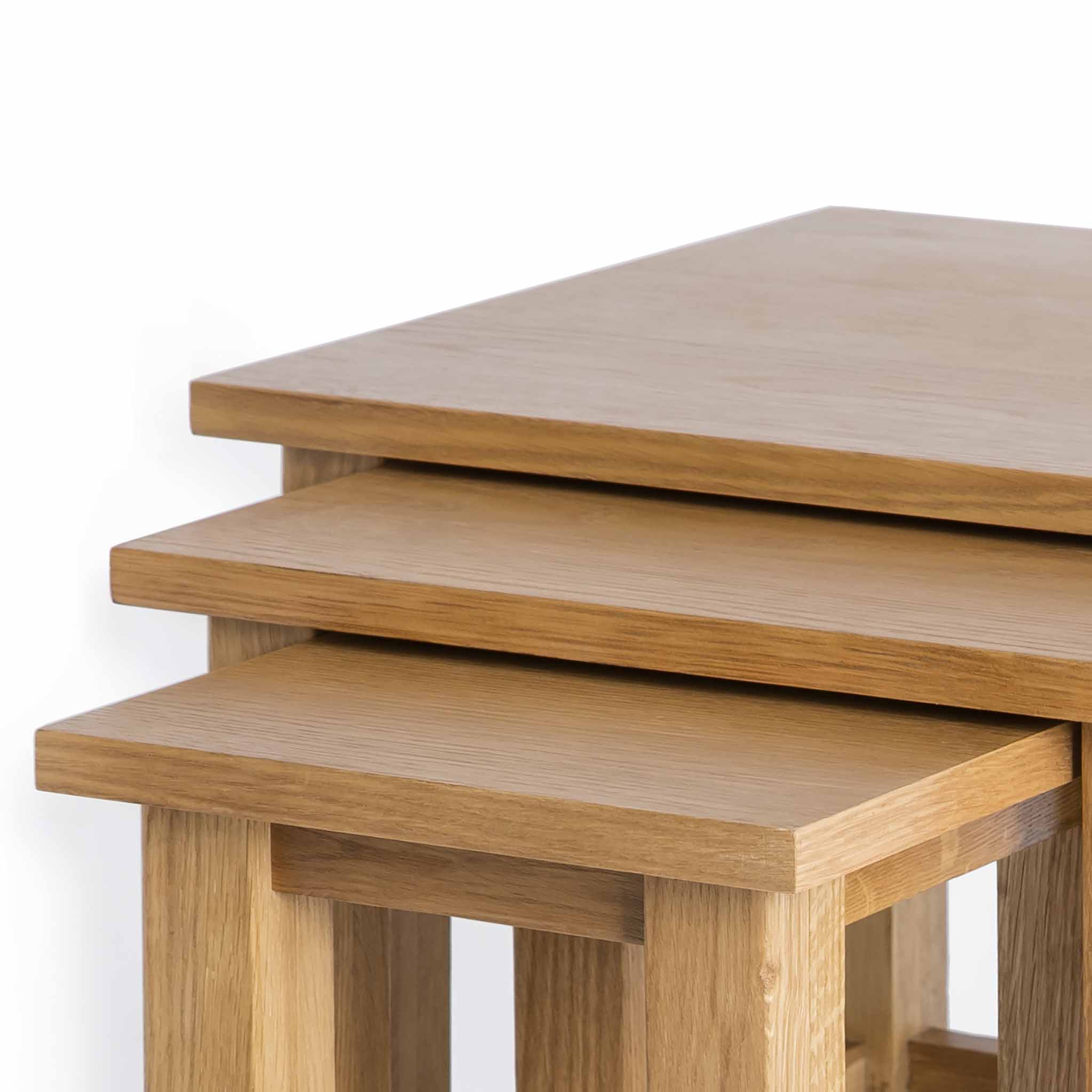 Surrey Oak Nest of Tables - Image 15