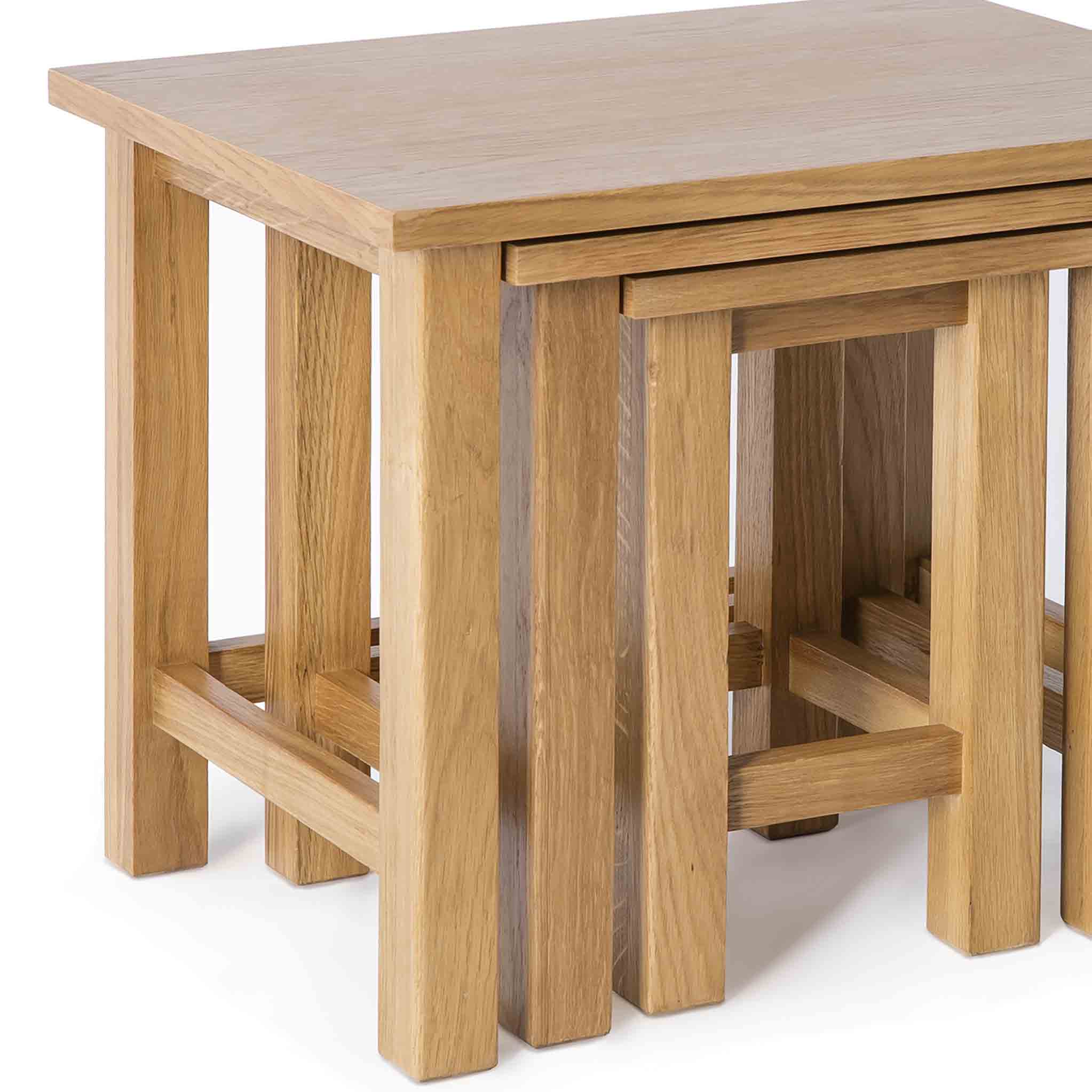 Surrey Oak Nest of Tables - Image 9