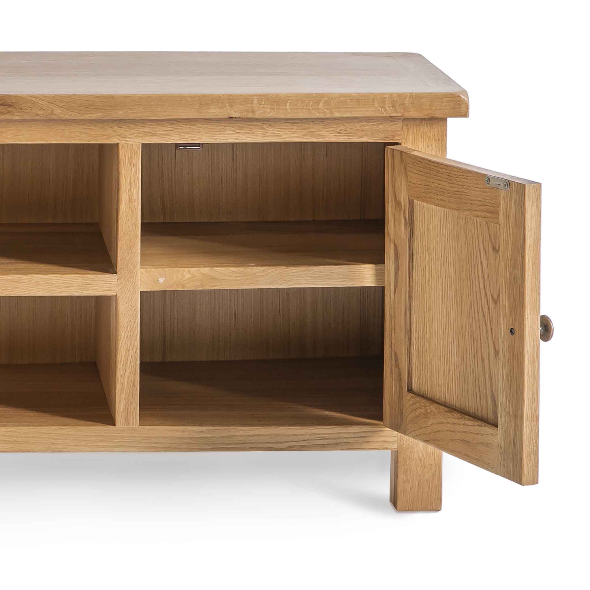 Surrey Oak 180cm Extra Wide TV Stand - Image 7