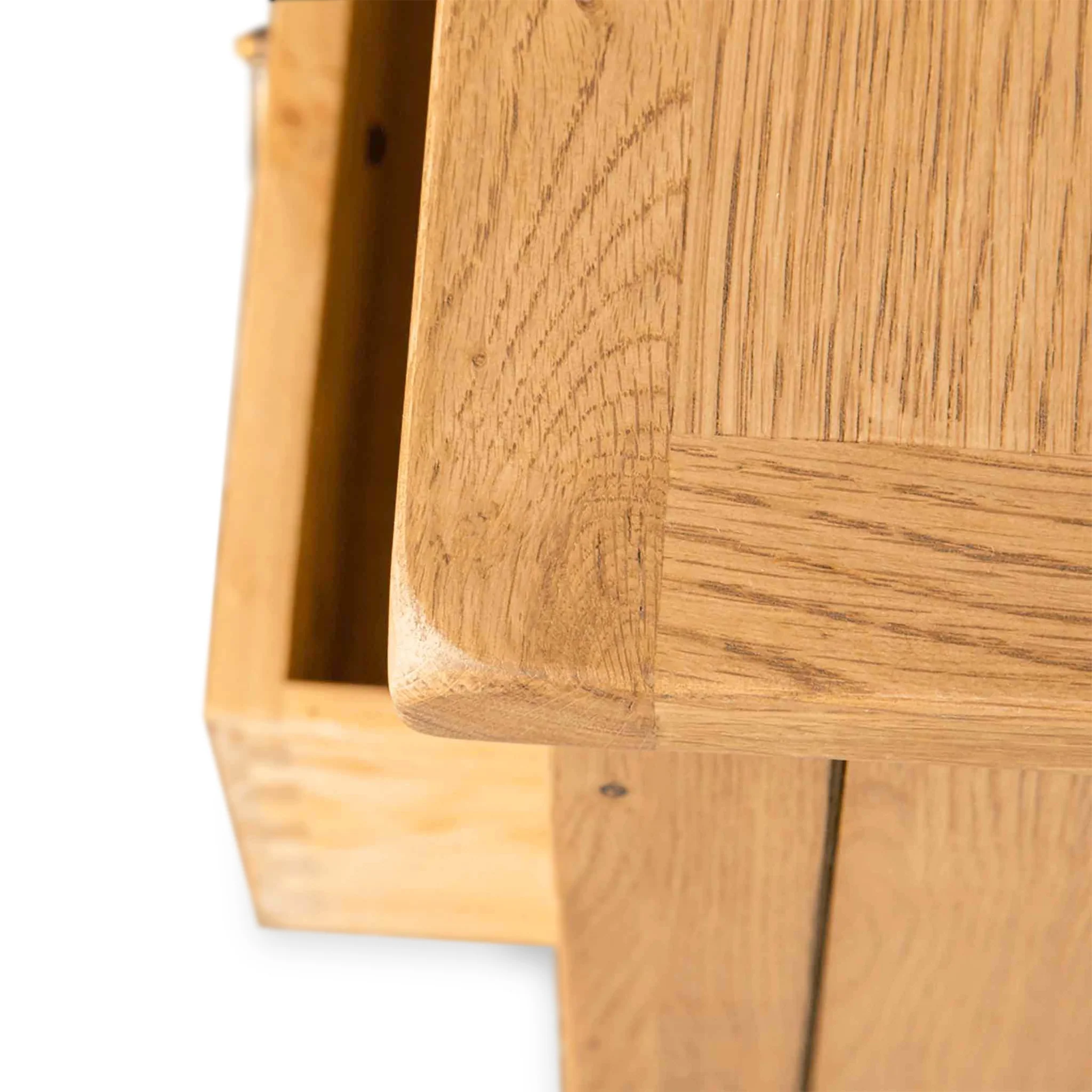 Surrey Oak Slim Bedside Table - Image 7