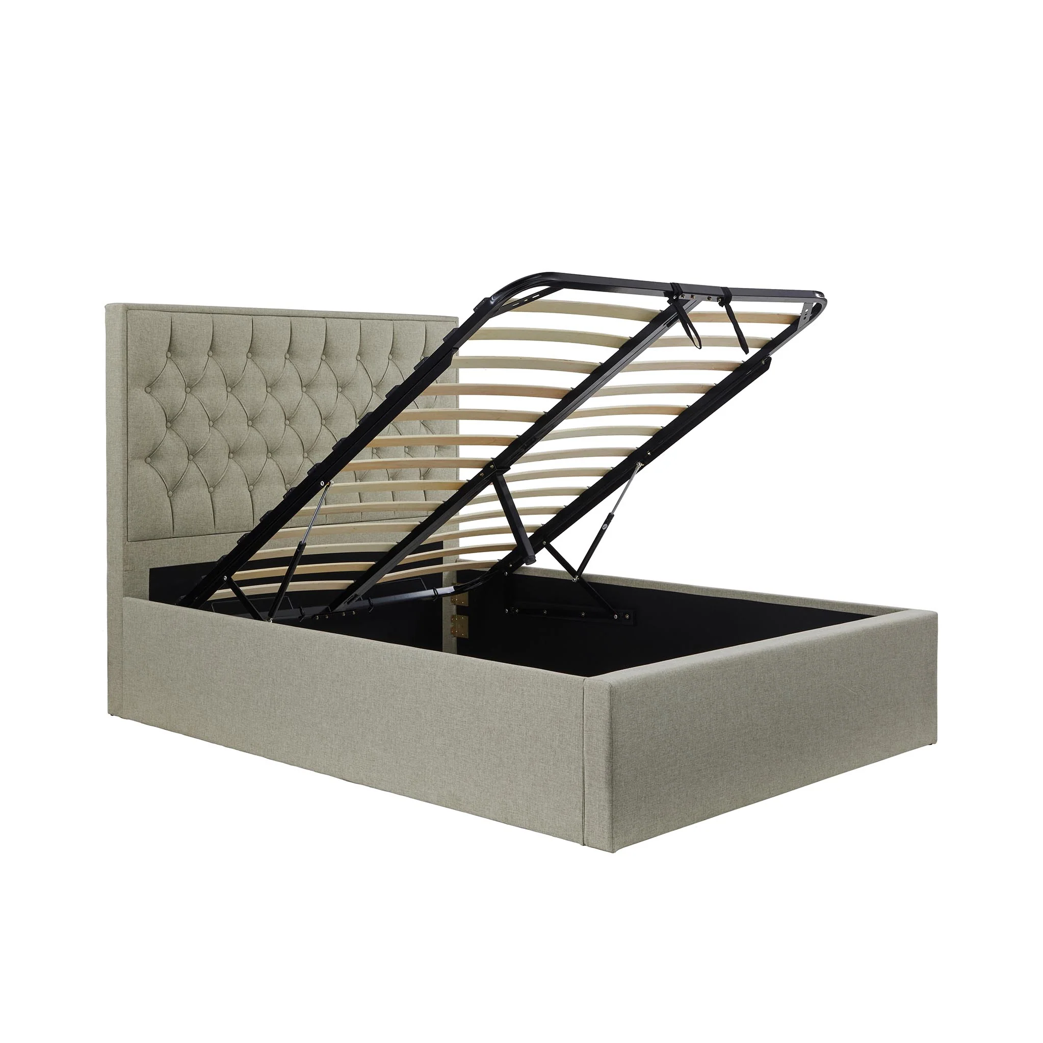 Sutton Upholstered Ottoman Storage Bed Frame - Image 5