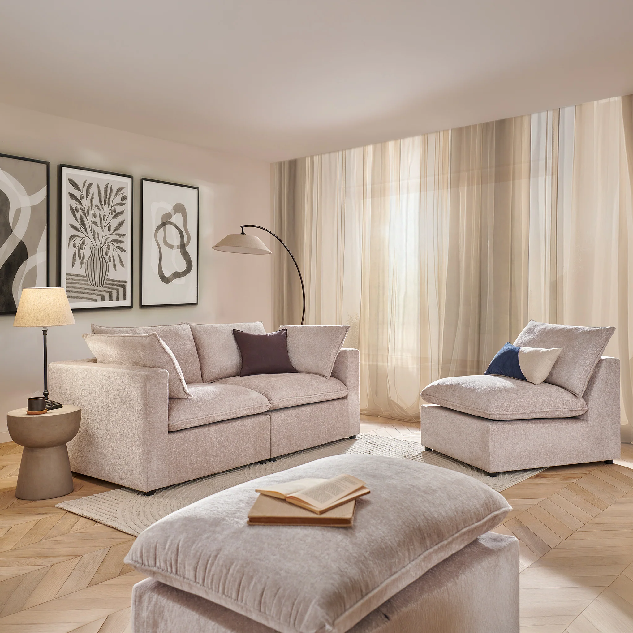 Symphony Modular Chaise Sofa - Image 3