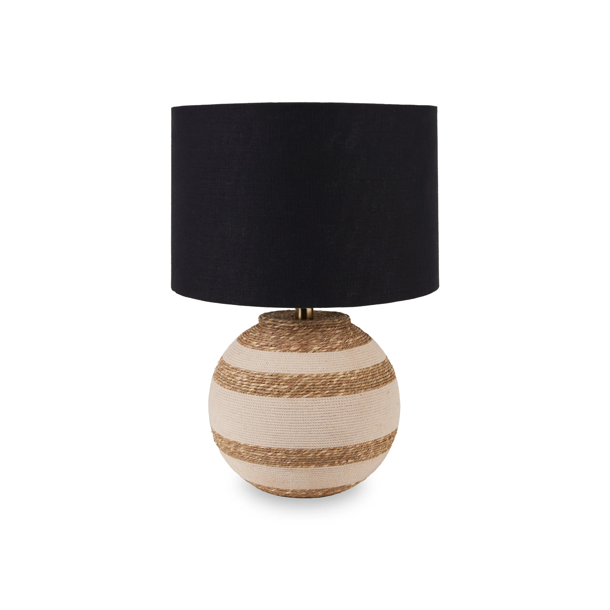 Talalla Cream and Natural Sea Grass Round Table Lamp - Image 7