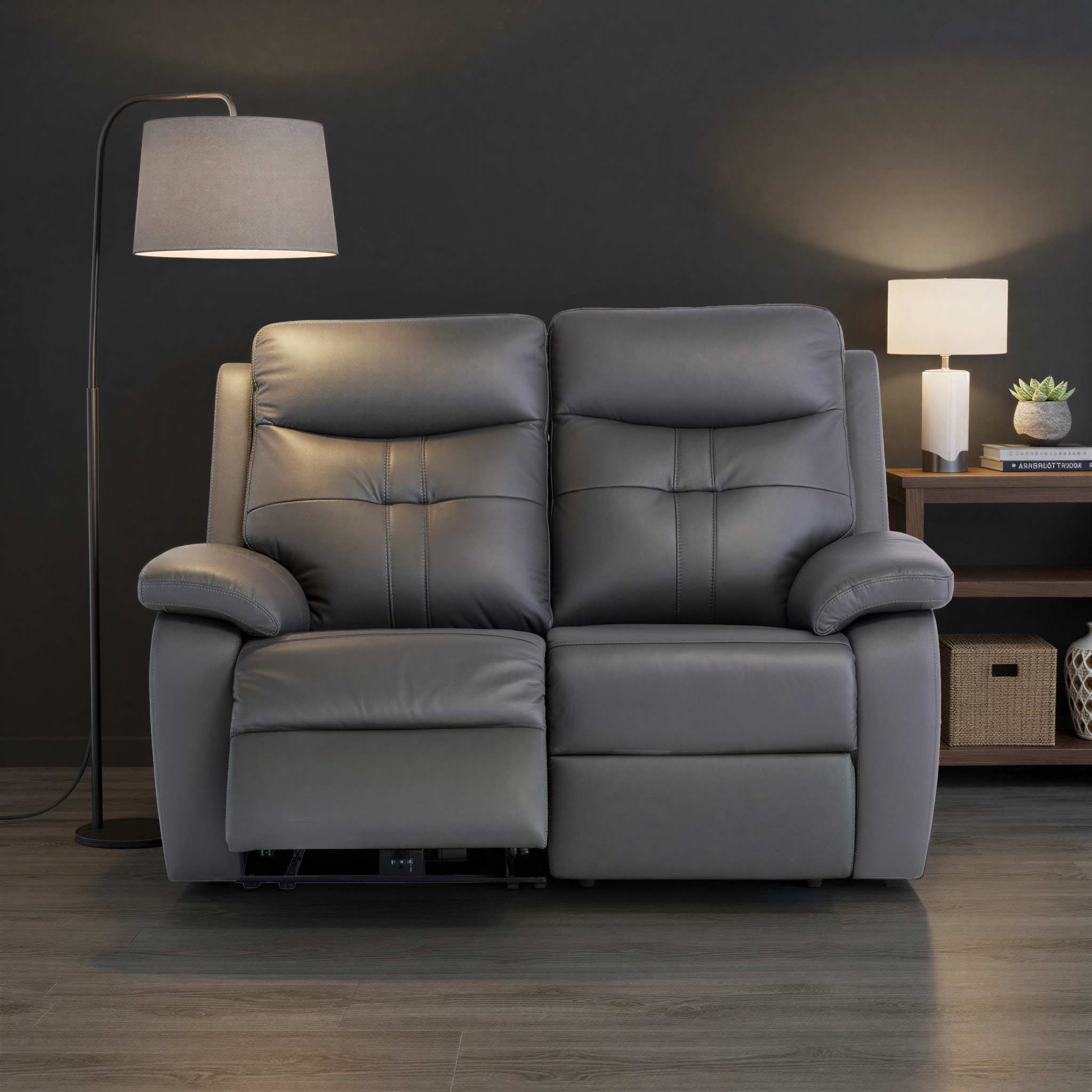 Talbot Leather Power Reclining 2 Seater Sofa - Image 2