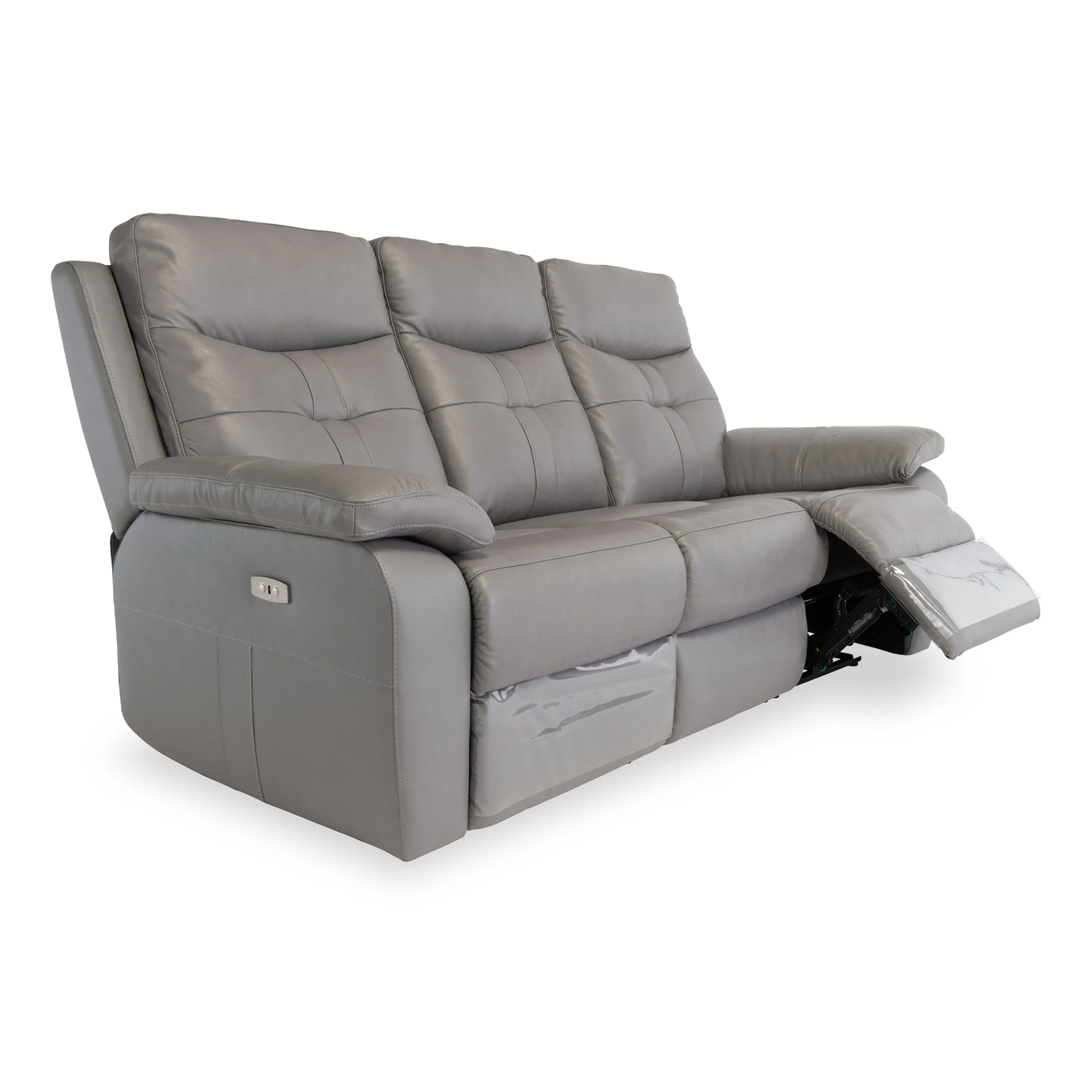Talbot Leather Power Reclining 3 Seater Sofa - Image 10