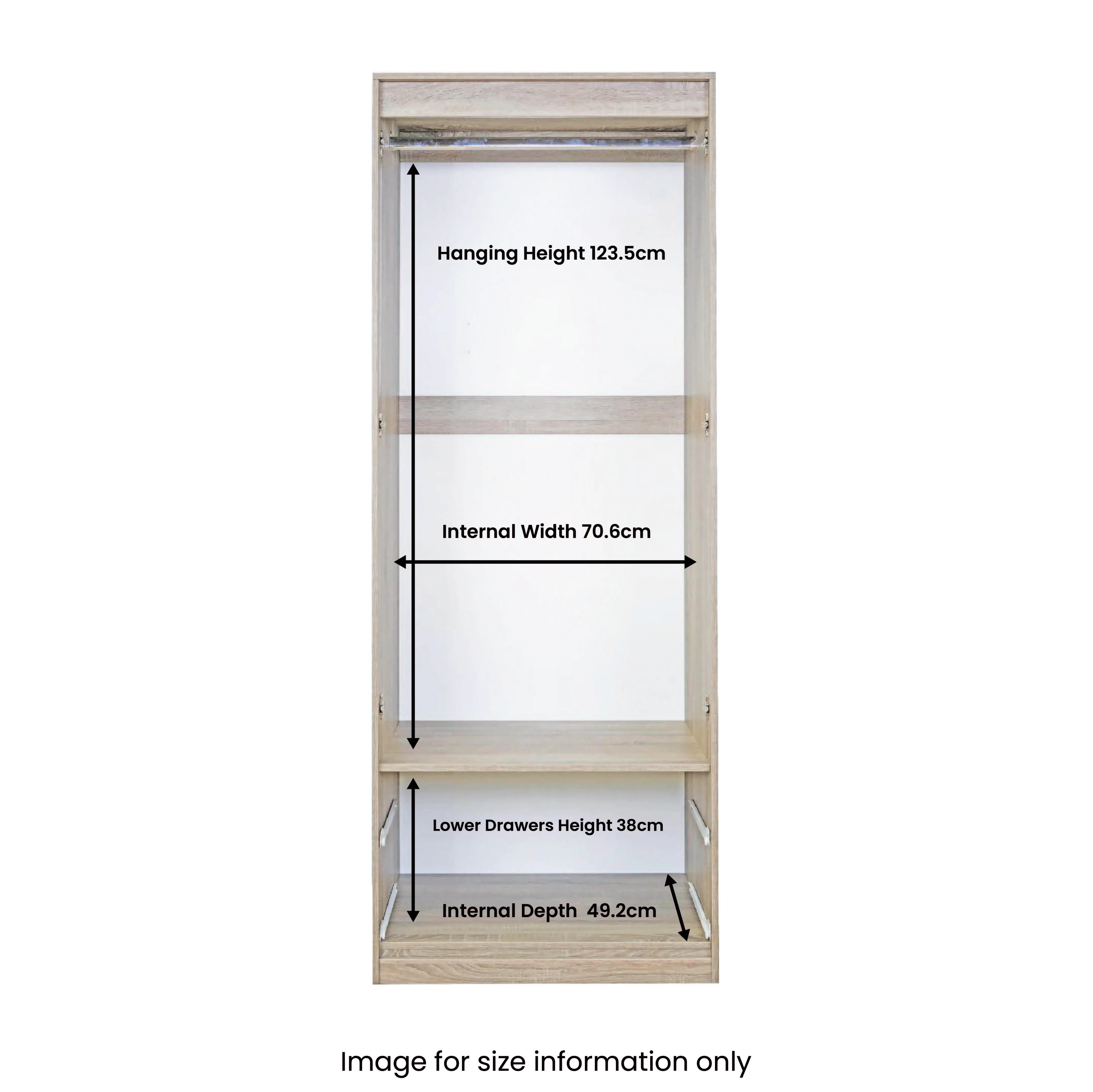 Talland 2 Door 2 Drawer Wardrobe - Image 22