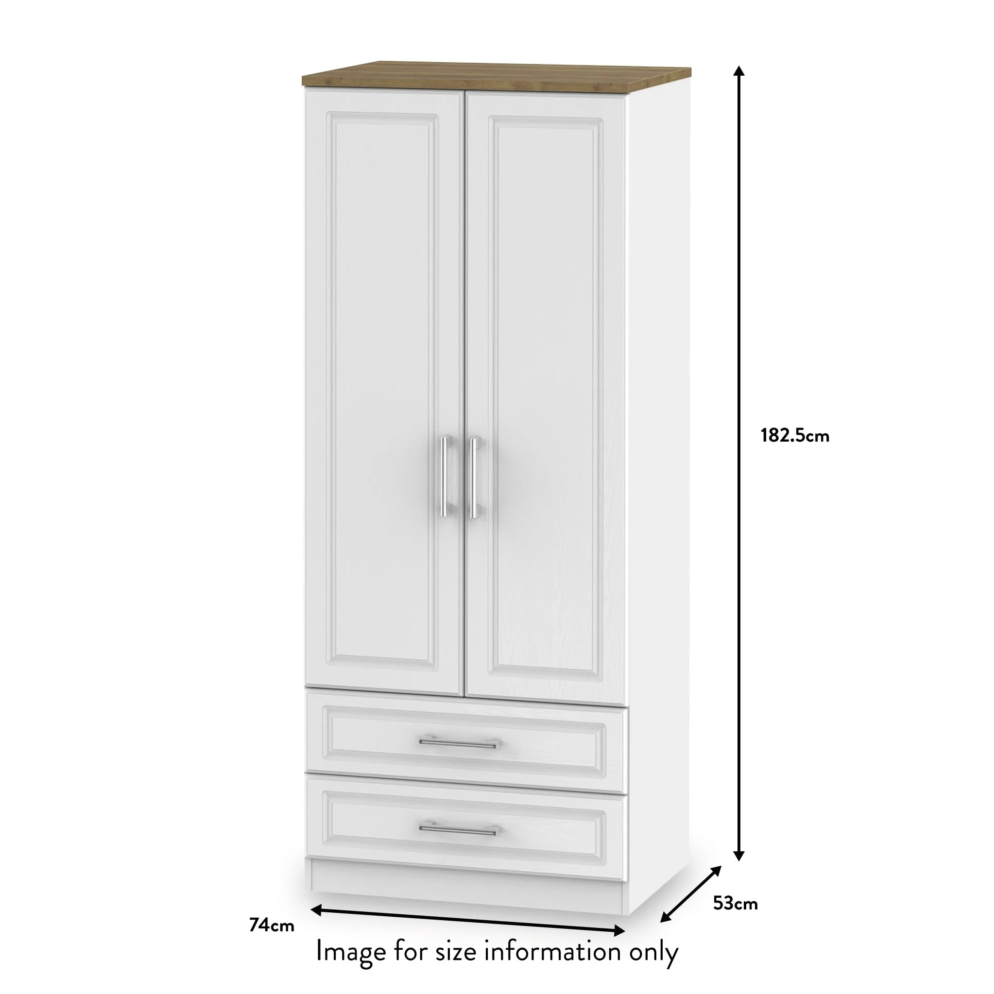 Talland 2 Door 2 Drawer Wardrobe - Image 23