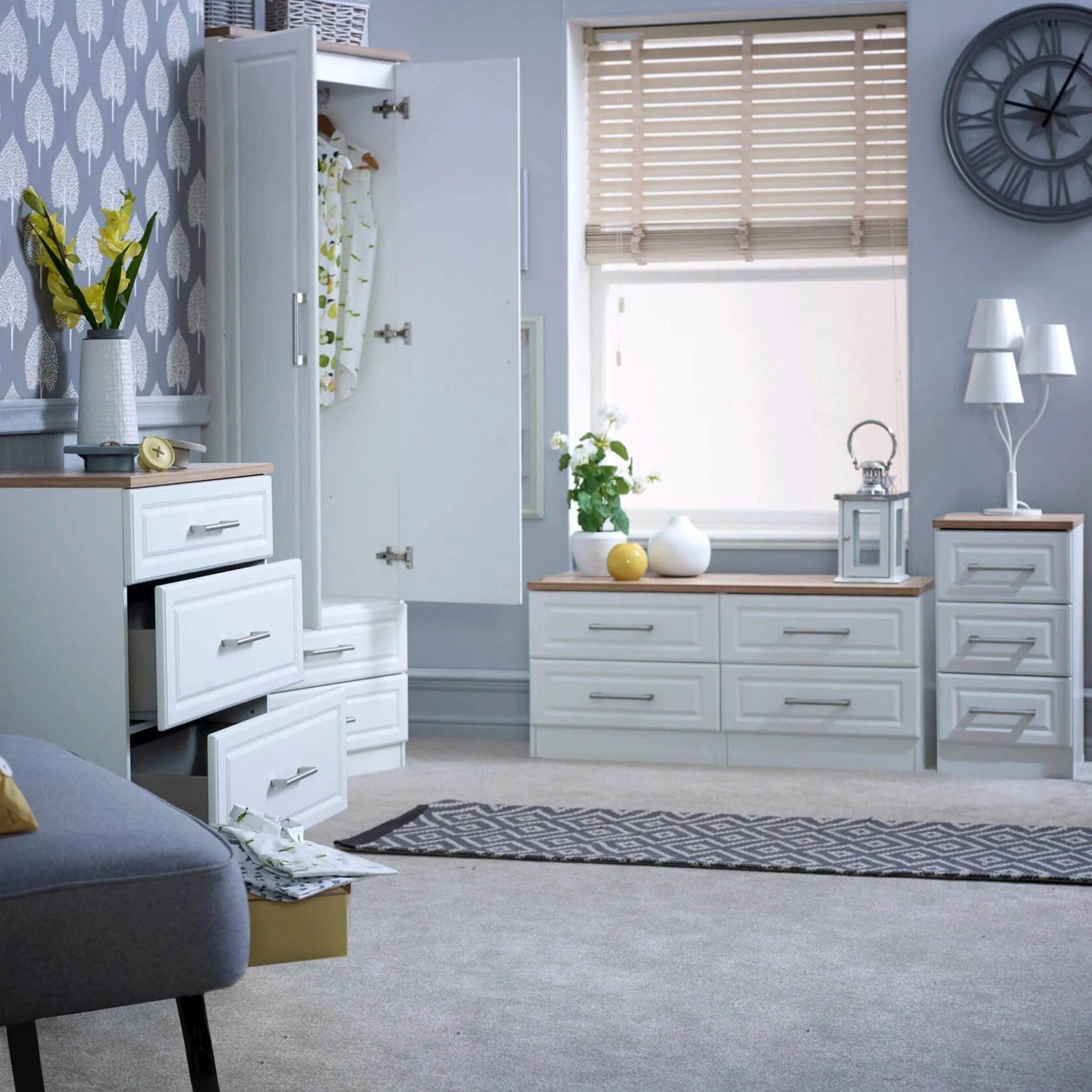 Talland 2 Door 2 Drawer Wardrobe - Image 9