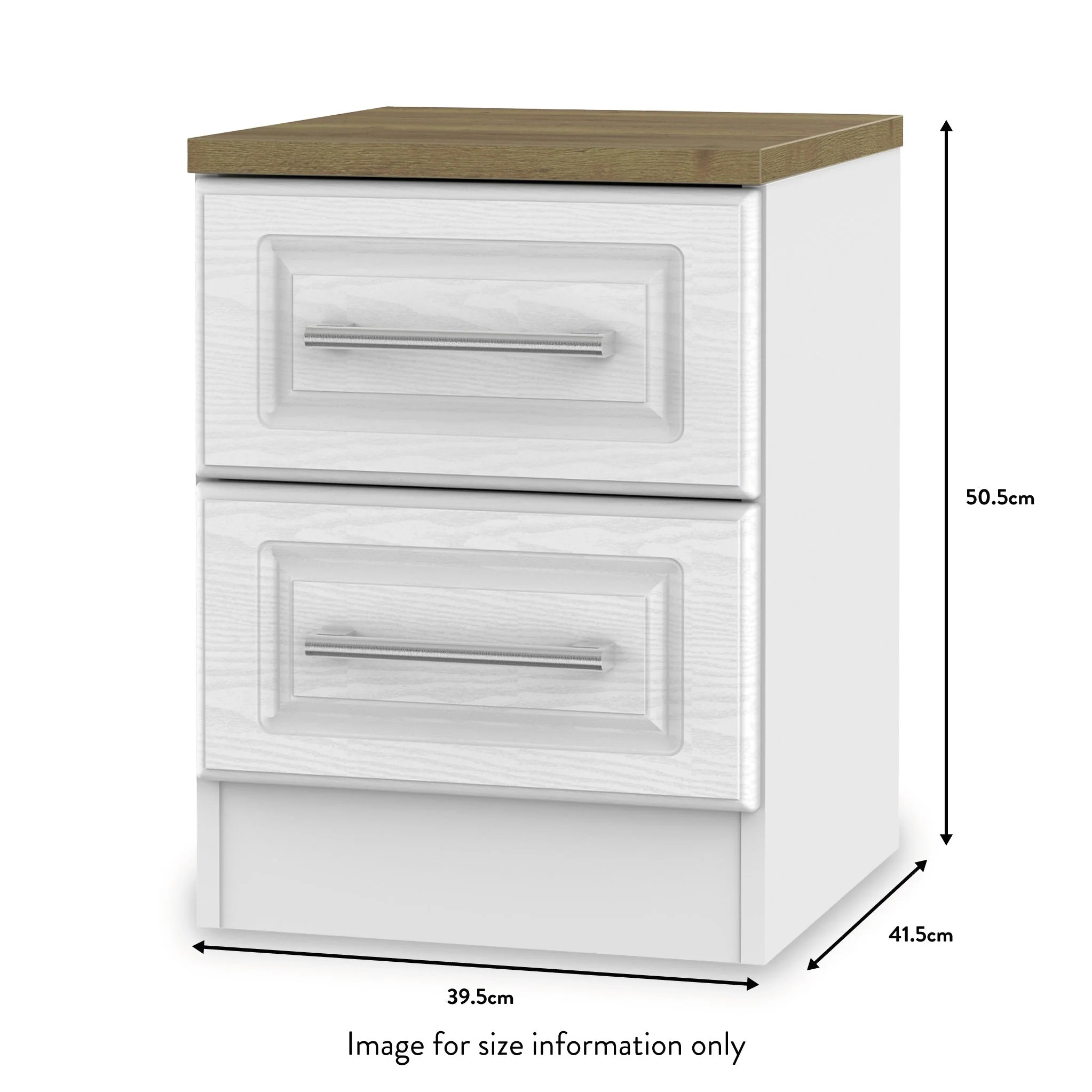 Talland 2 Drawer Bedside Cabinet - Image 14