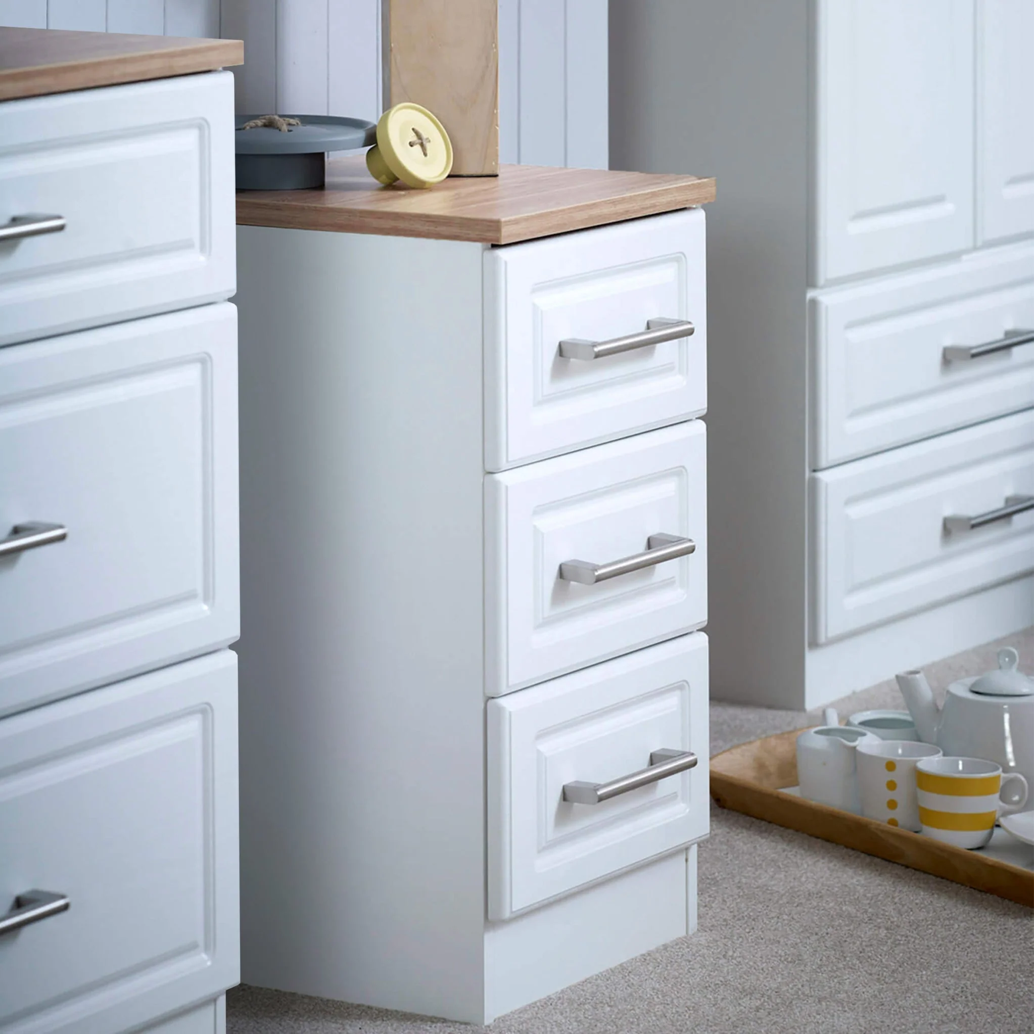Talland 3 Drawer Bedside Cabinet - Image 2