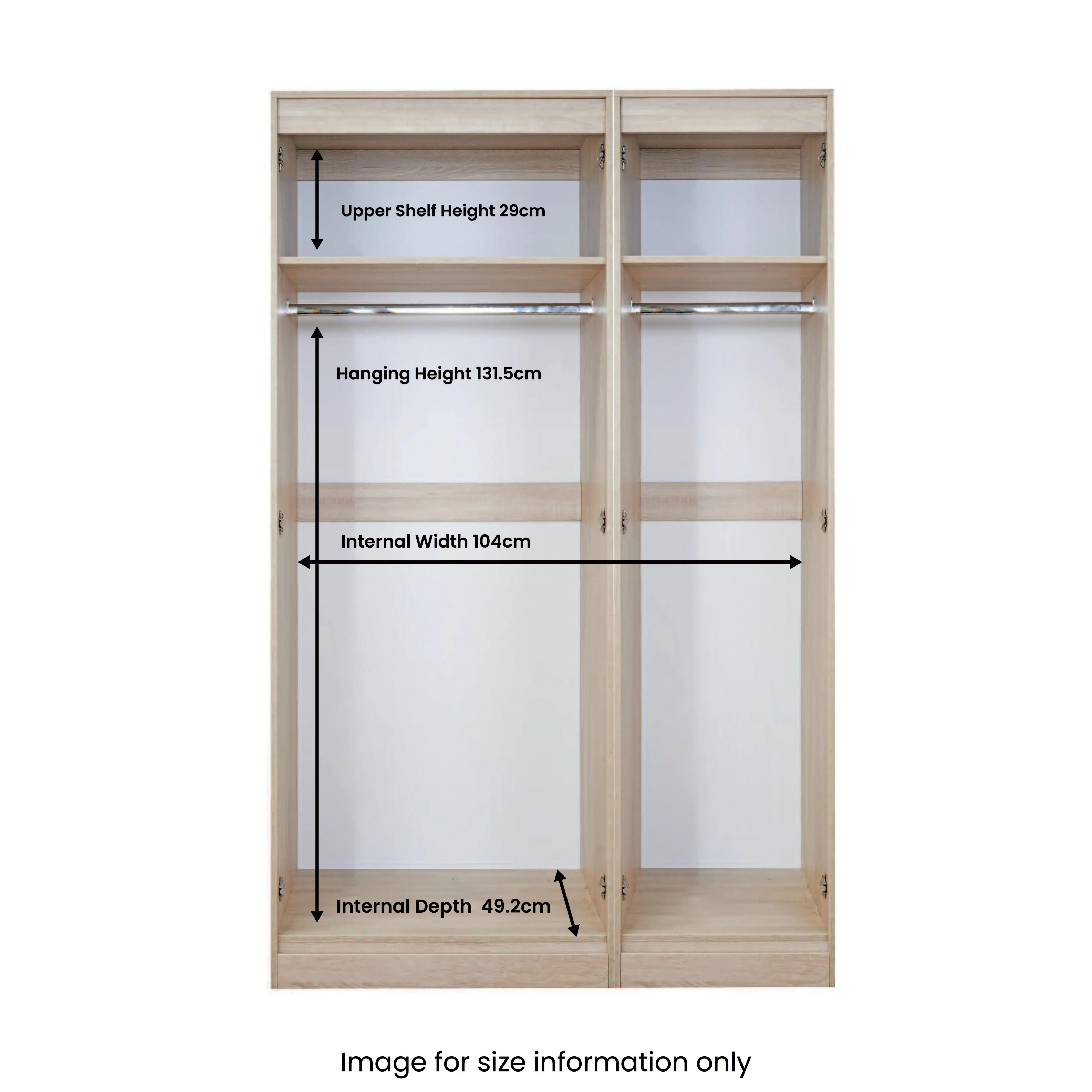 Talland 3 Door Wardrobe - Image 15