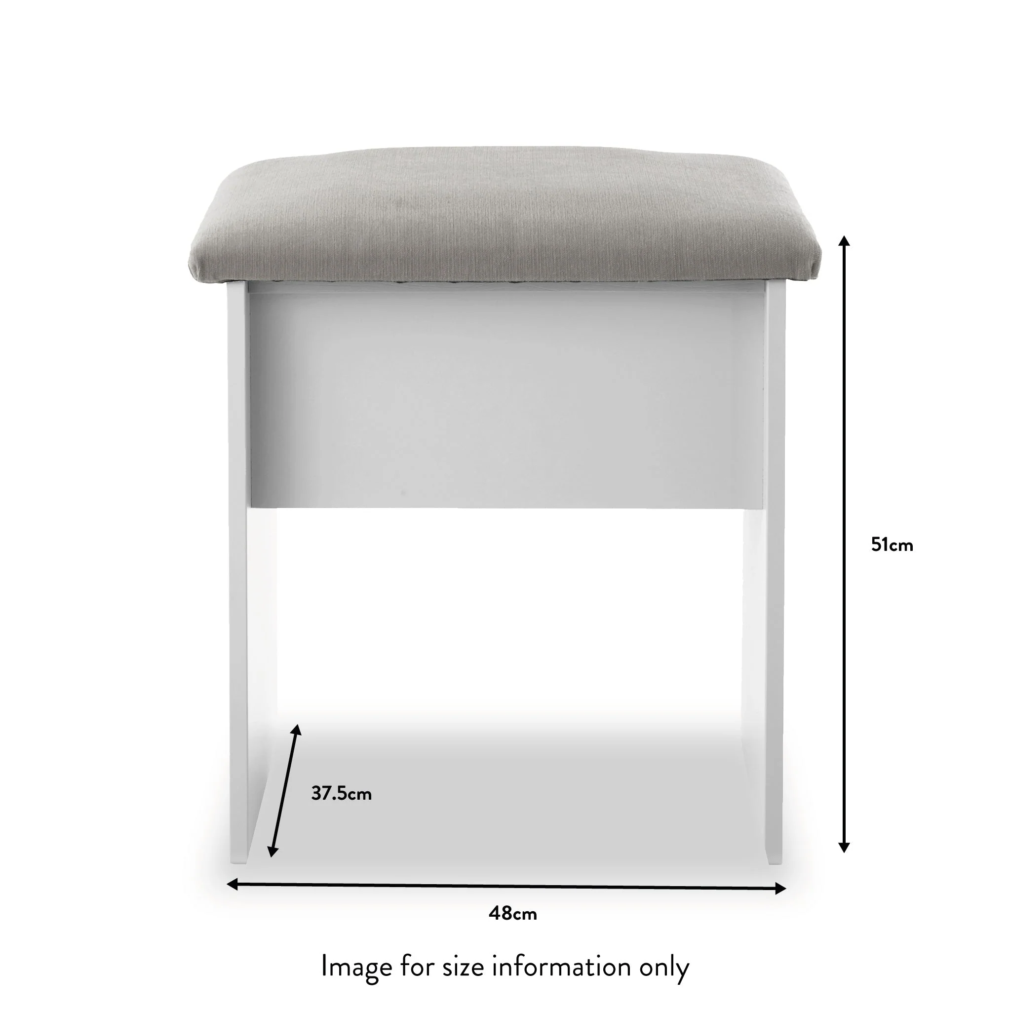 Talland White Dressing Table with Stool - Image 17