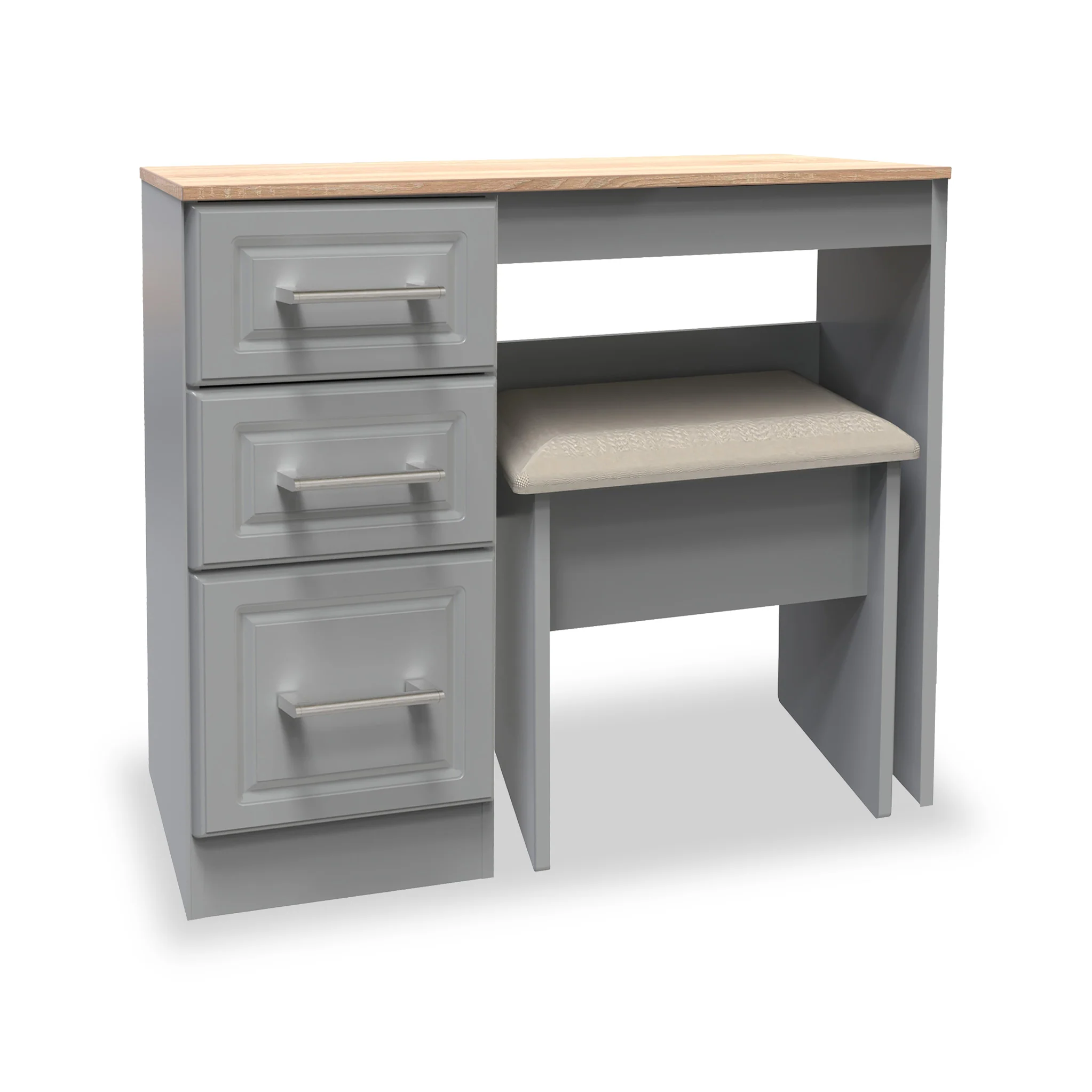 Talland White Dressing Table with Stool - Image 5