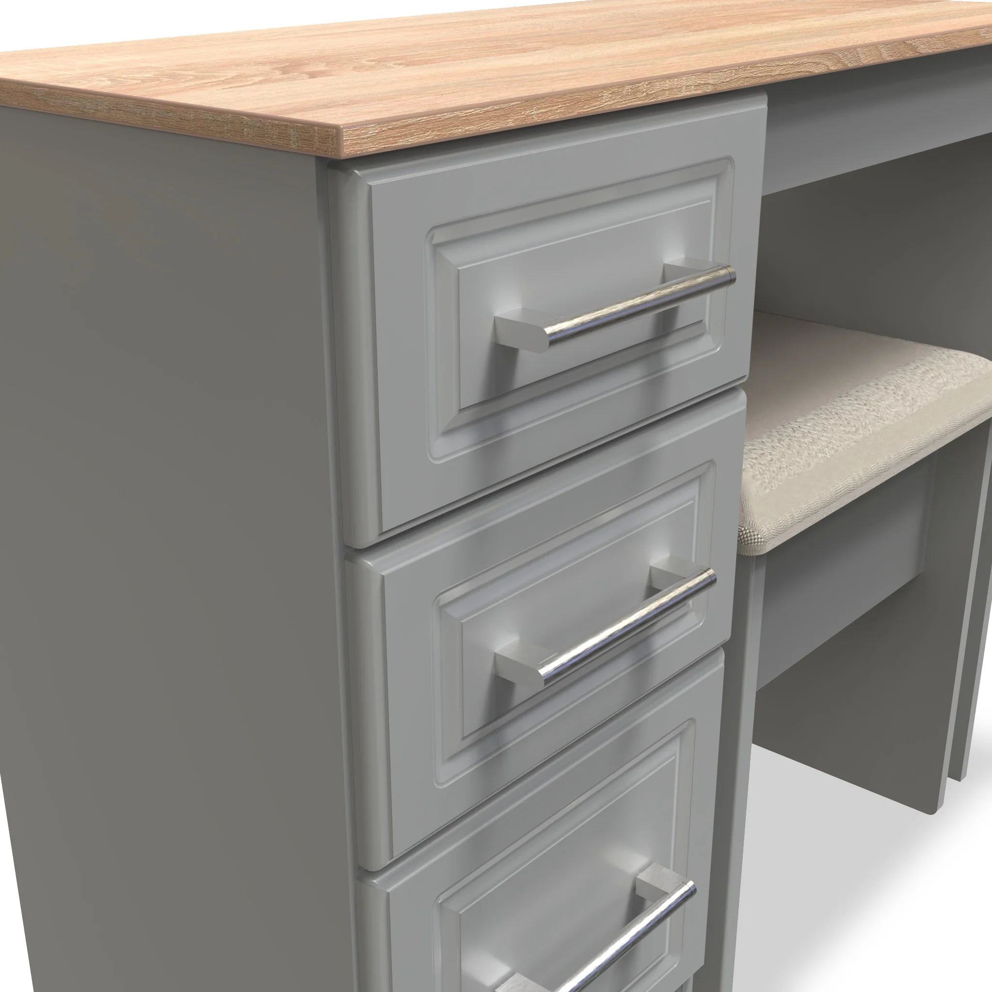Talland White Dressing Table with Stool - Image 7