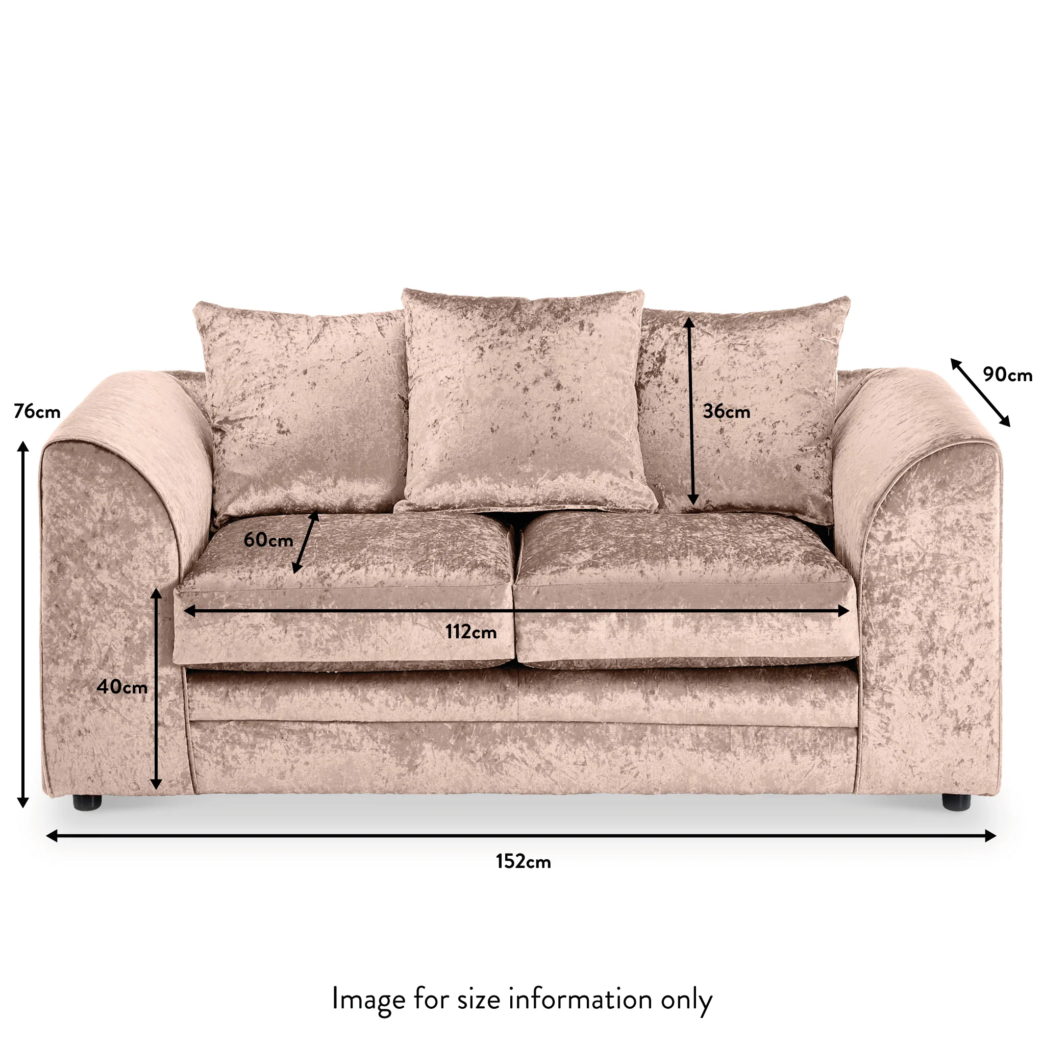 Tamara Crushed Velvet 2 Seater Sofa - Image 29