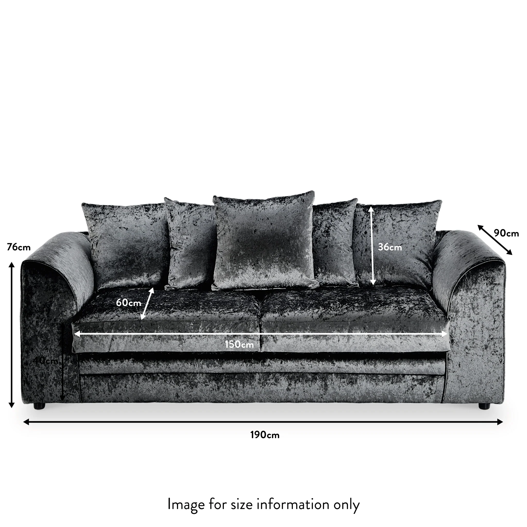 Tamara Crushed Velvet 3 Seater Sofa - Image 20