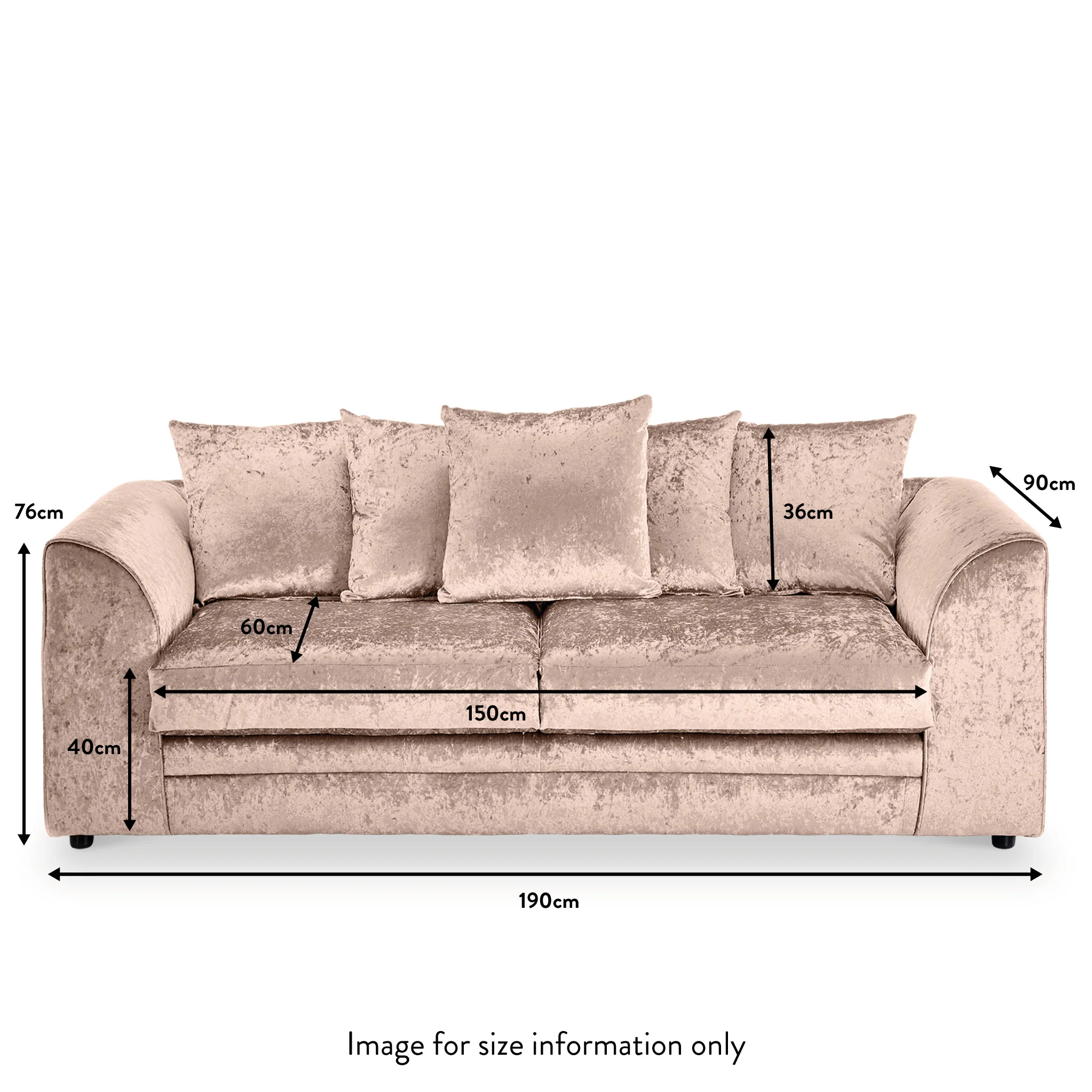 Tamara Crushed Velvet 3 Seater Sofa - Image 31