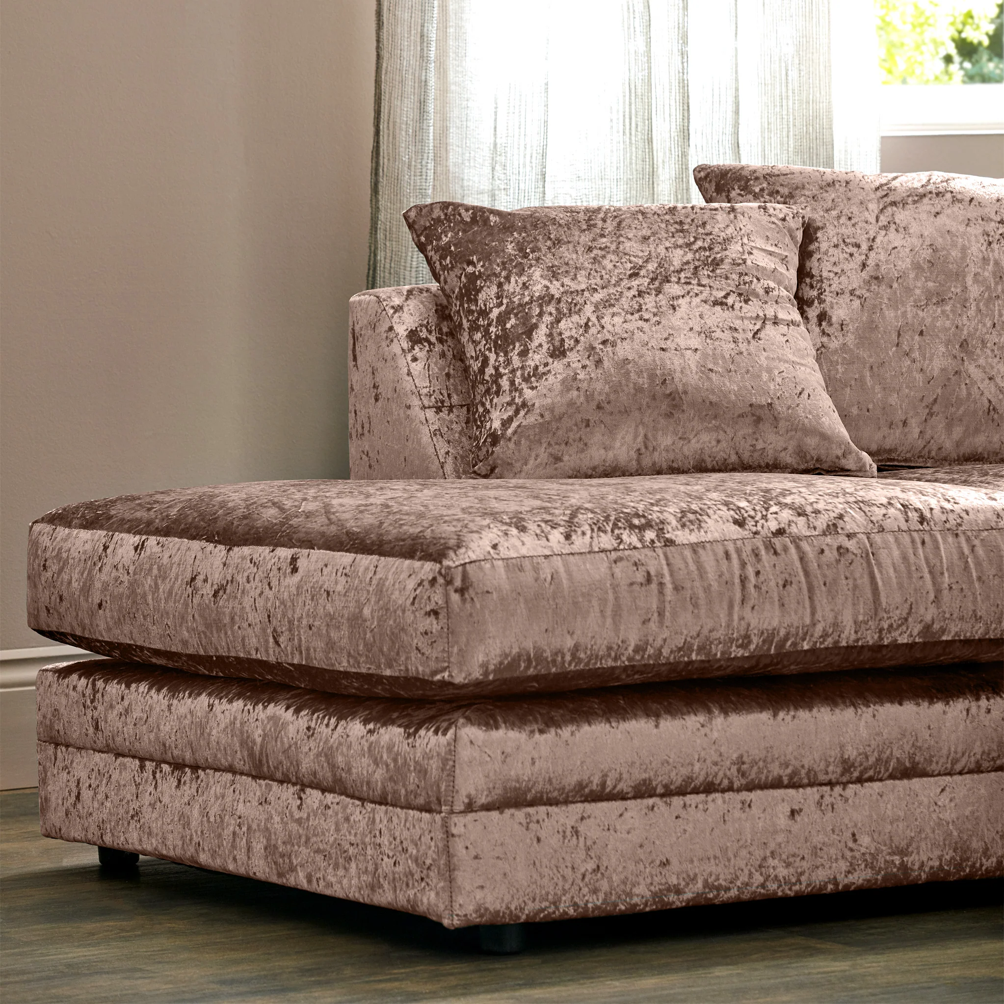 Tamara Crushed Velvet Chaise Sofa - Image 24