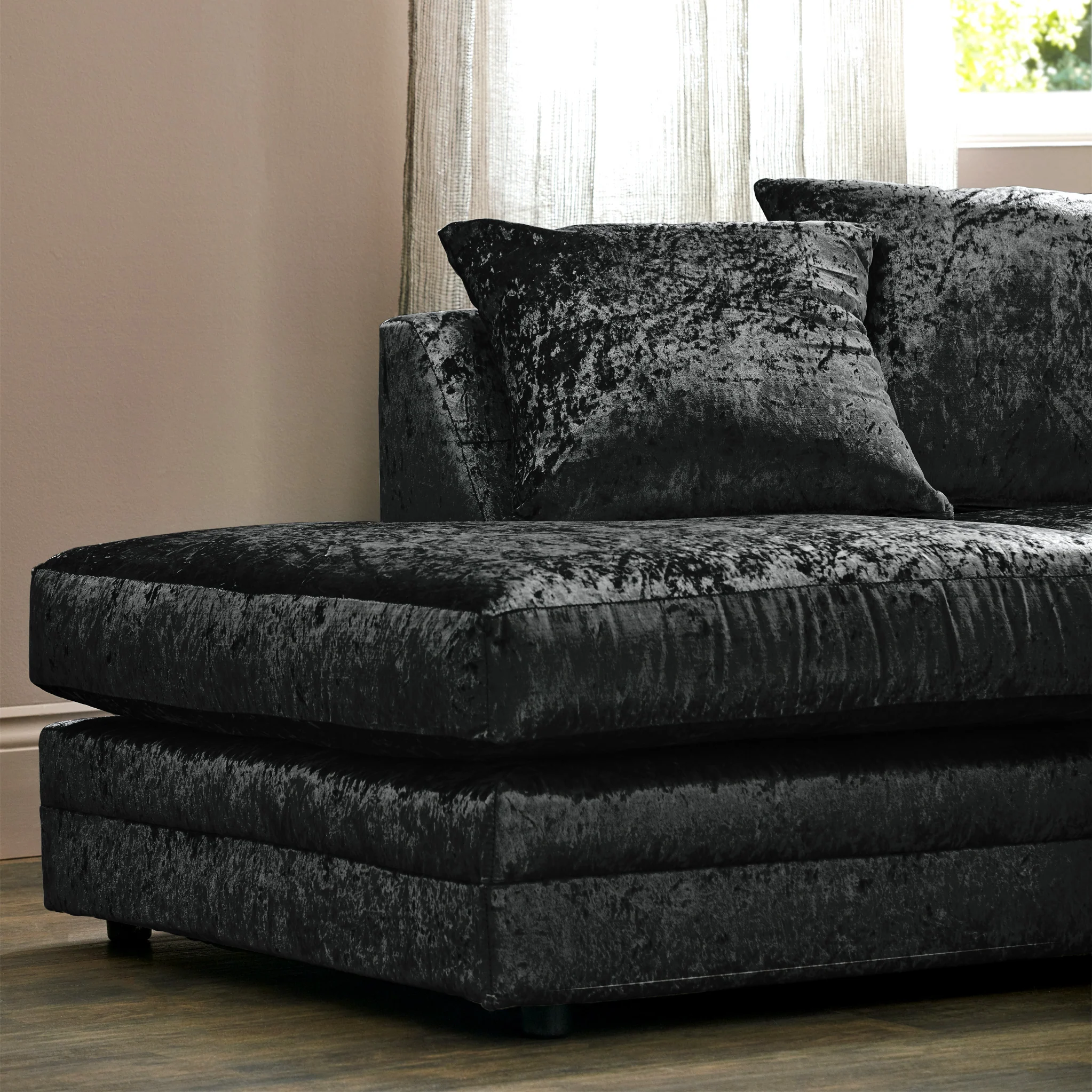 Tamara Crushed Velvet Chaise Sofa - Image 43