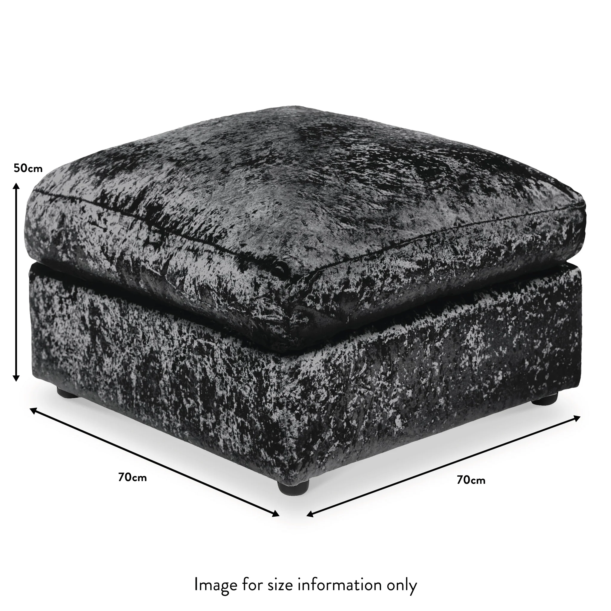 Tamara Crushed Velvet Footstool - Image 13