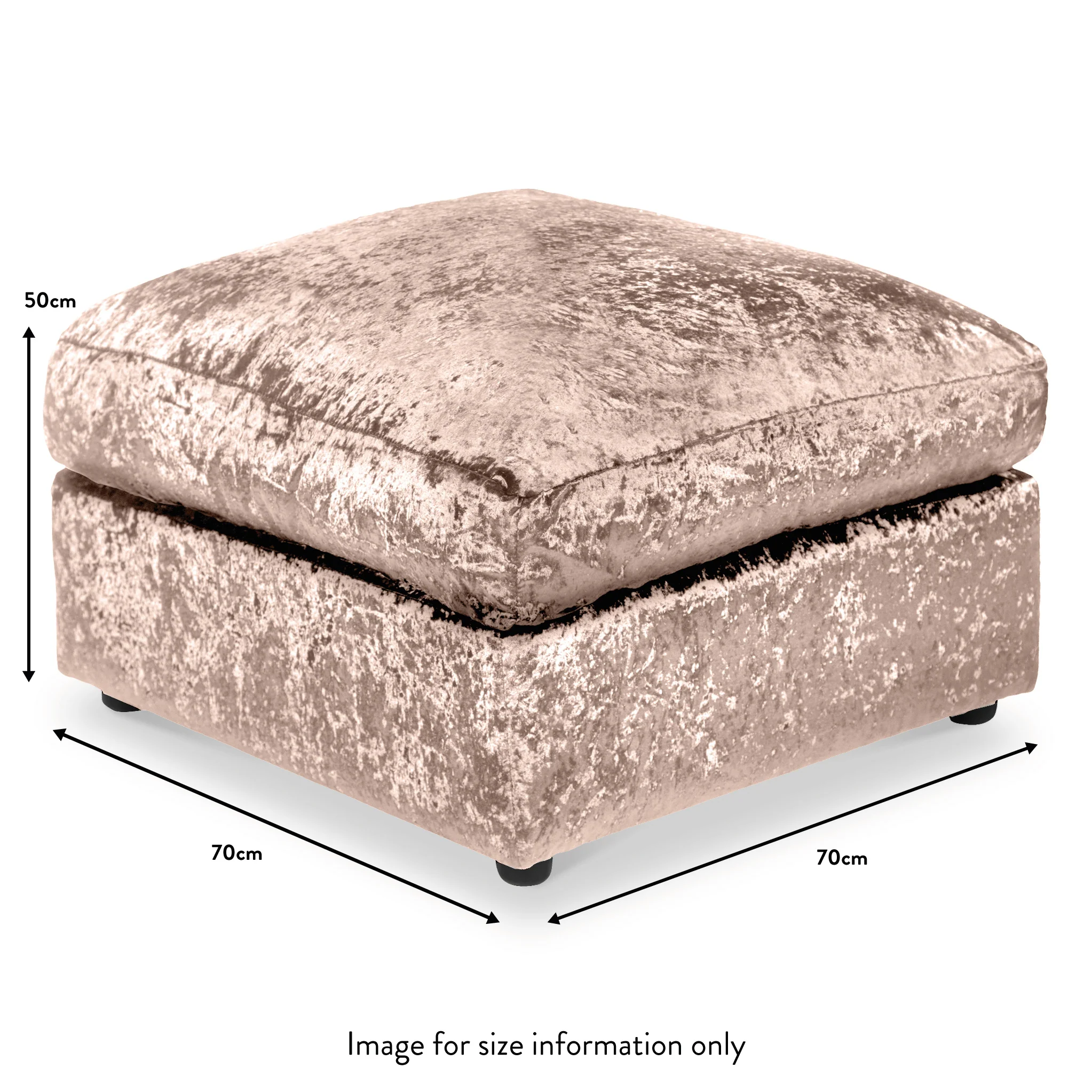 Tamara Crushed Velvet Footstool - Image 19
