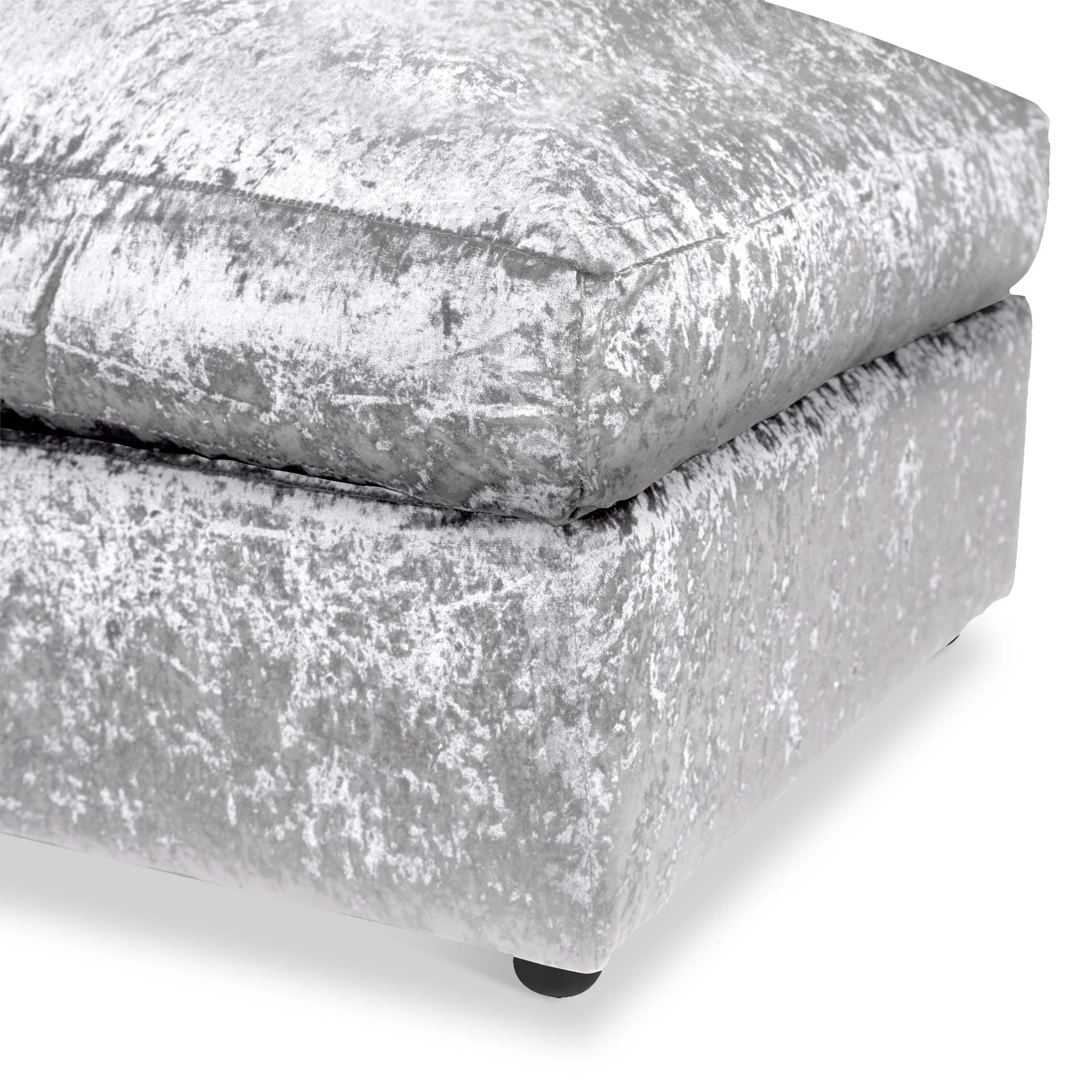 Tamara Crushed Velvet Footstool - Image 3