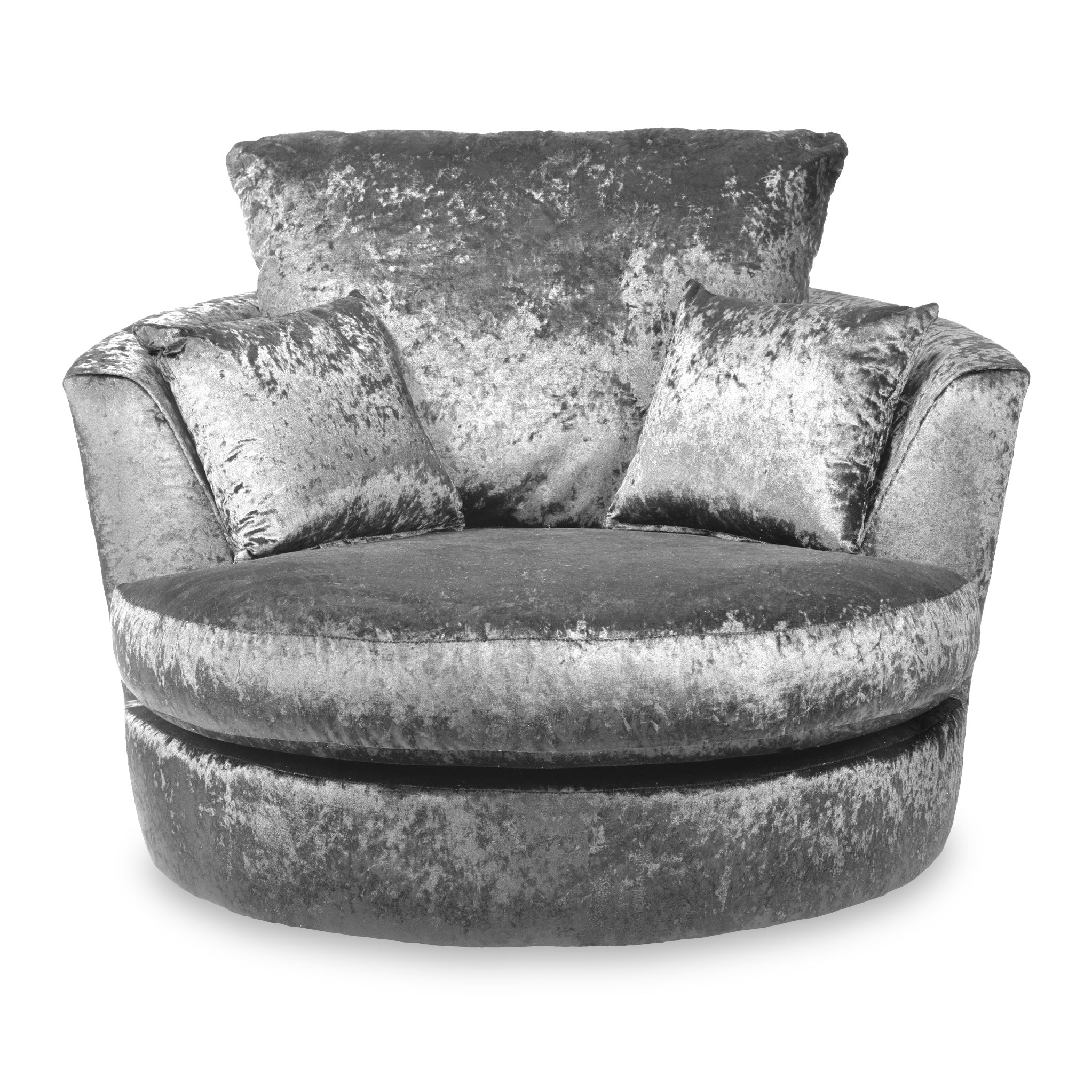 Tamara Crushed Velvet Swivel Chair - Image 3