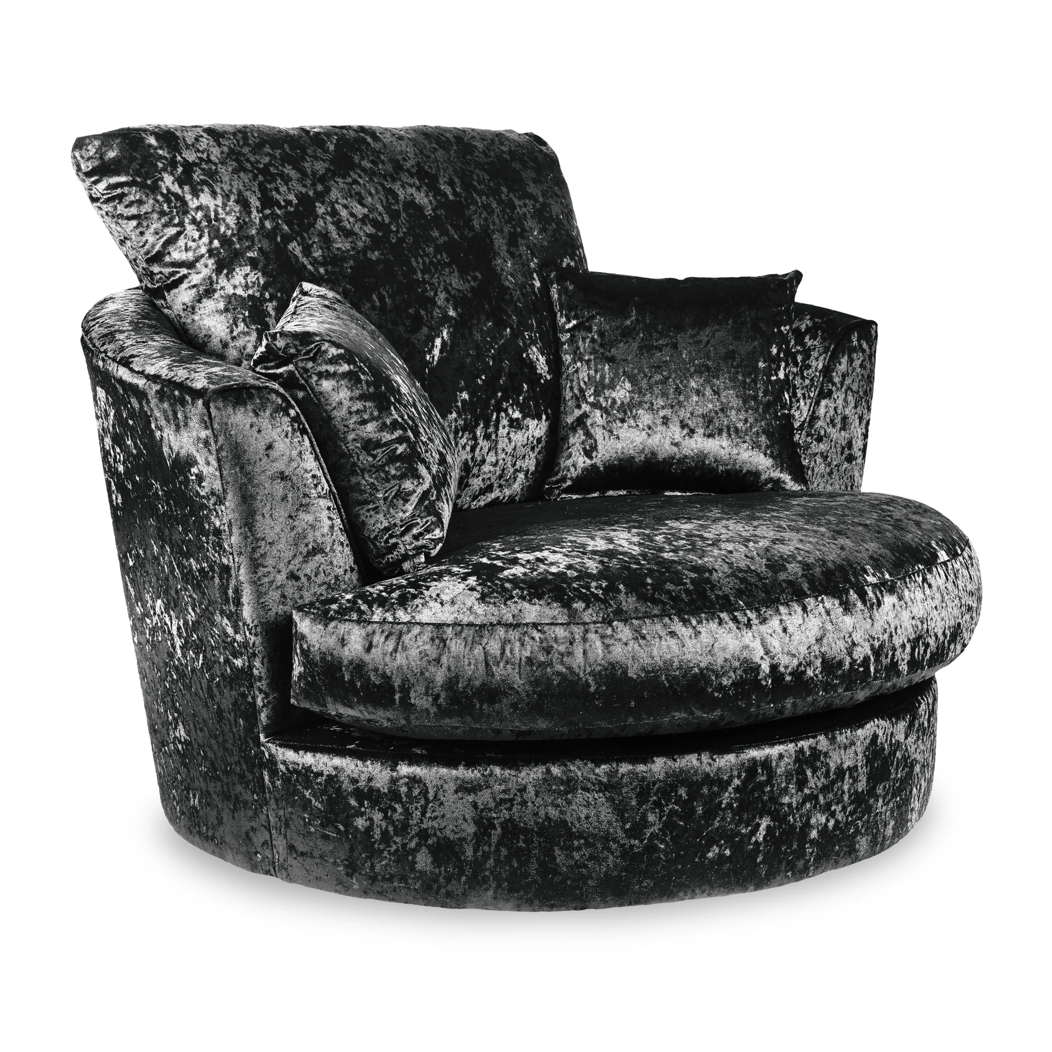 Tamara Crushed Velvet Swivel Chair - Image 9