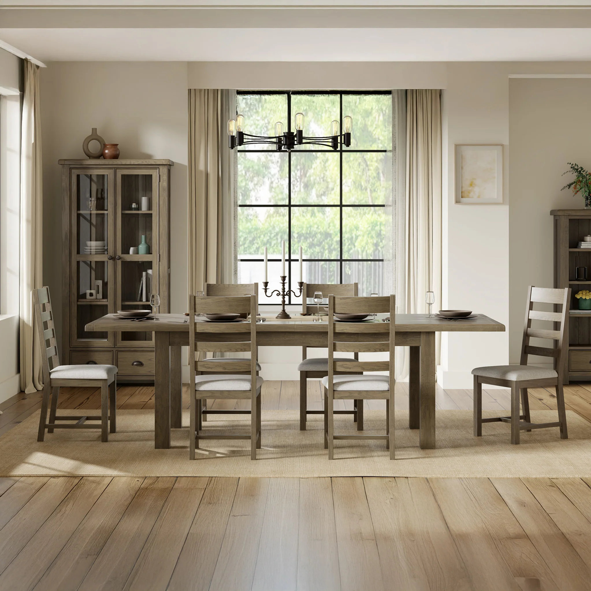 Taunton Smoked Oak 140-180 cm Extendable Dining Table - Image 2