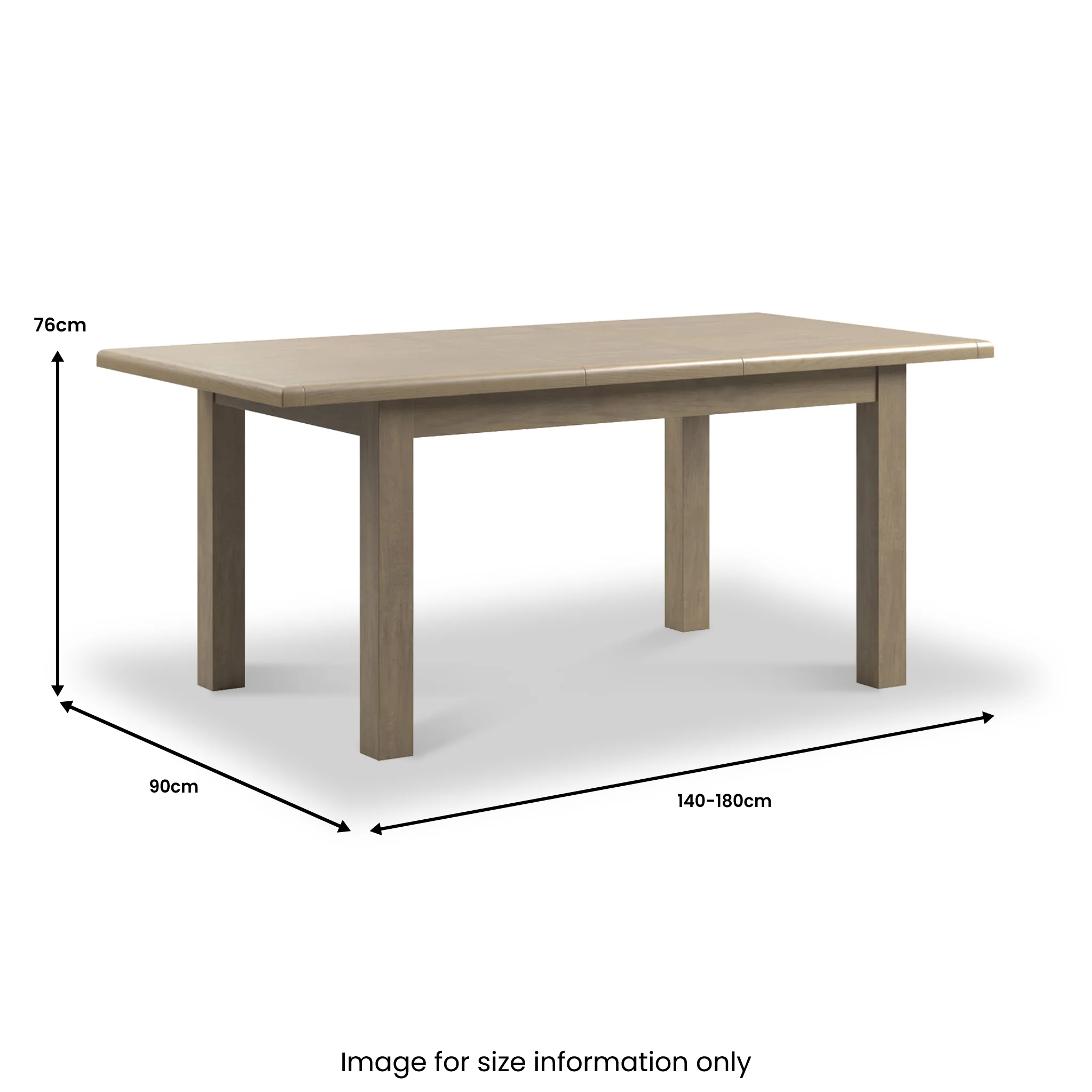 Taunton Smoked Oak 140-180 cm Extendable Dining Table - Image 4