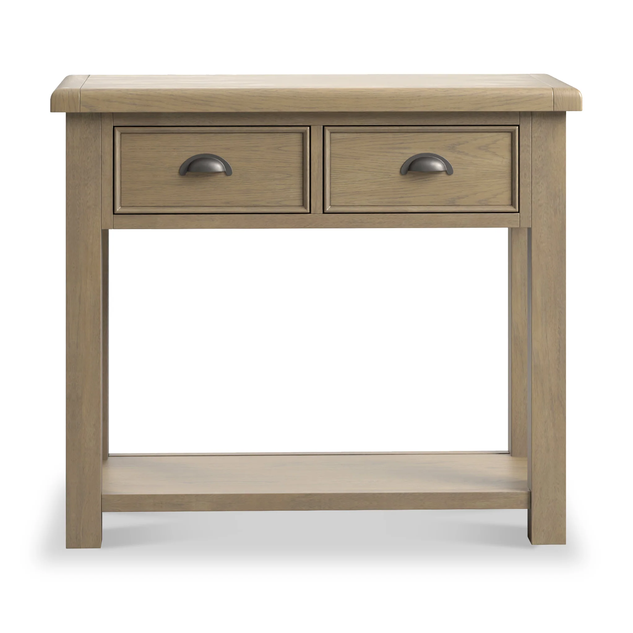 Taunton Smoked Oak 2 Drawer Console Table - Image 3