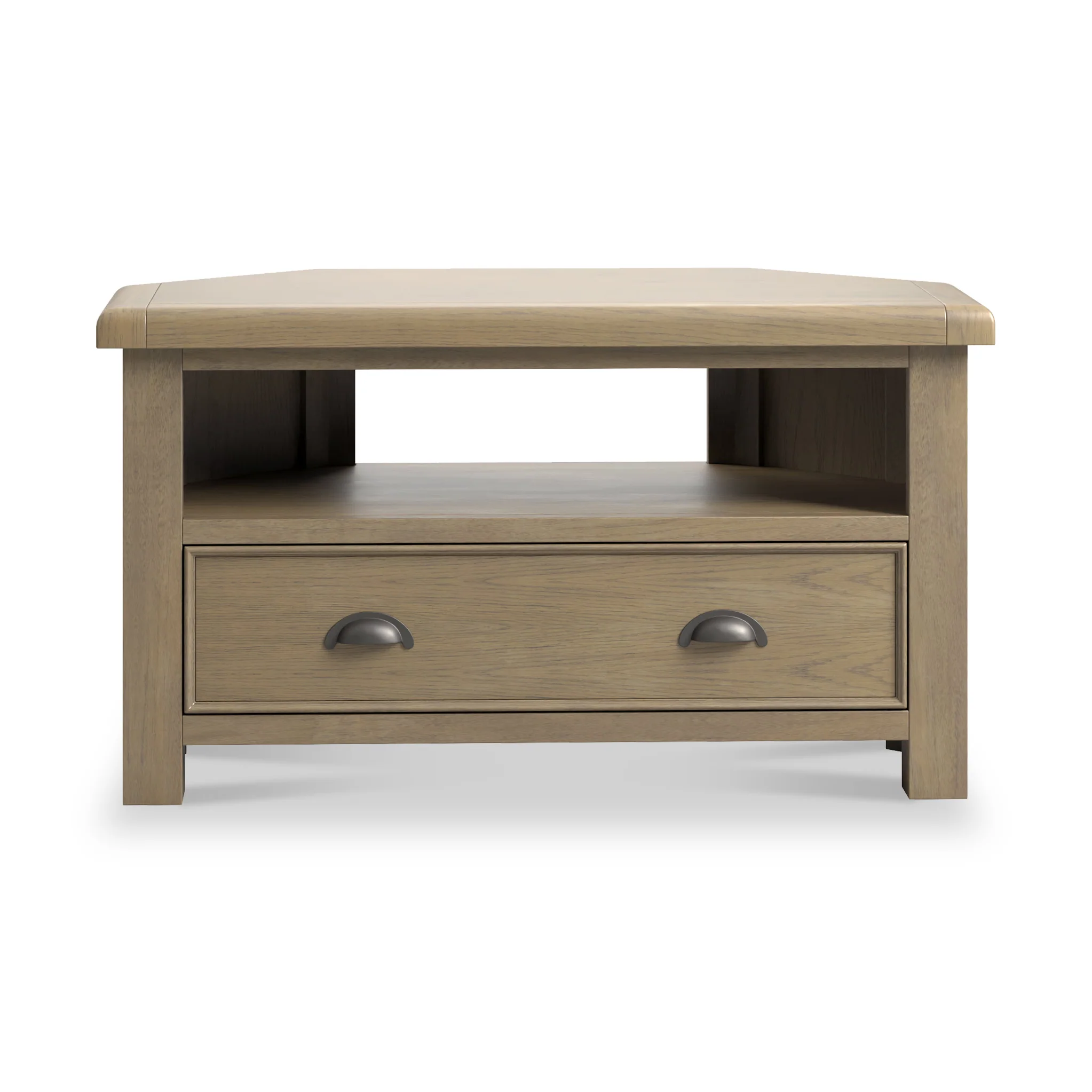 Taunton Smoked Oak 90cm Corner TV Unit - Image 3
