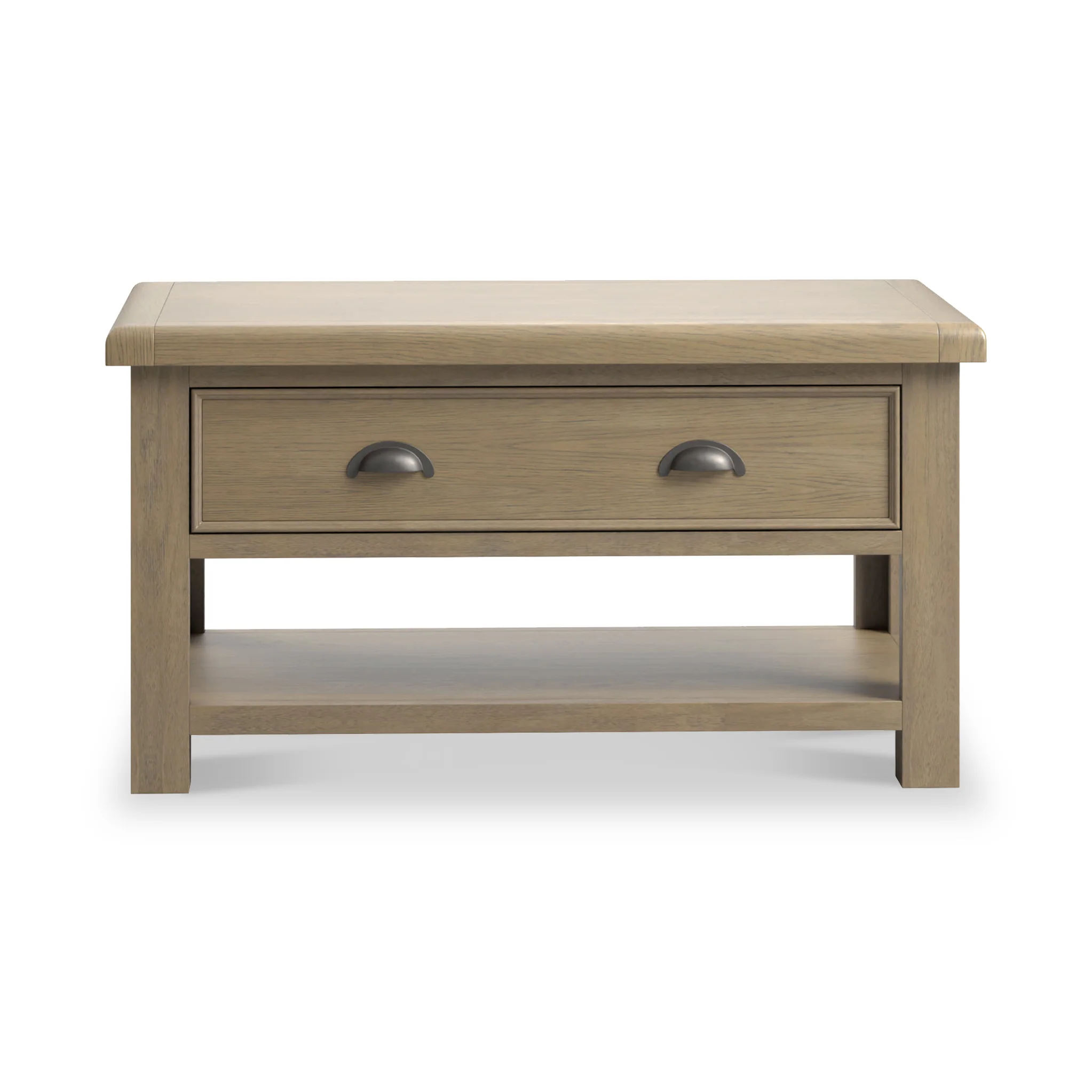Taunton Smoked Oak Coffee Table with Drawer - Image 3
