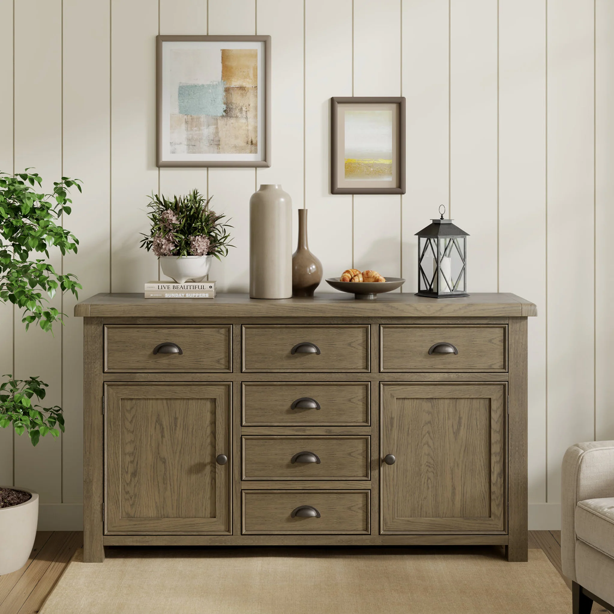 Taunton Smoked Oak Extra Large Sideboard - Image 2