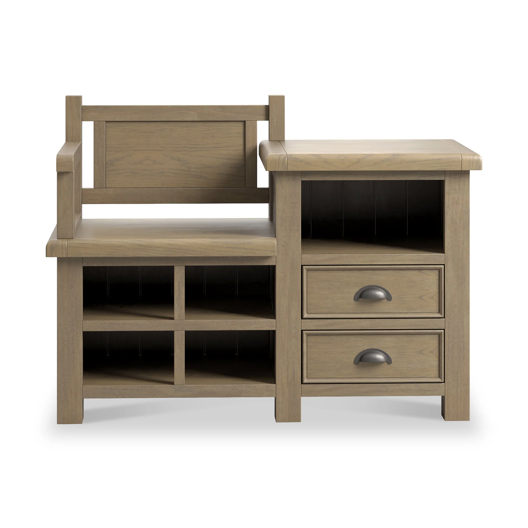 Taunton Smoked Oak Hall Bench - Image 3