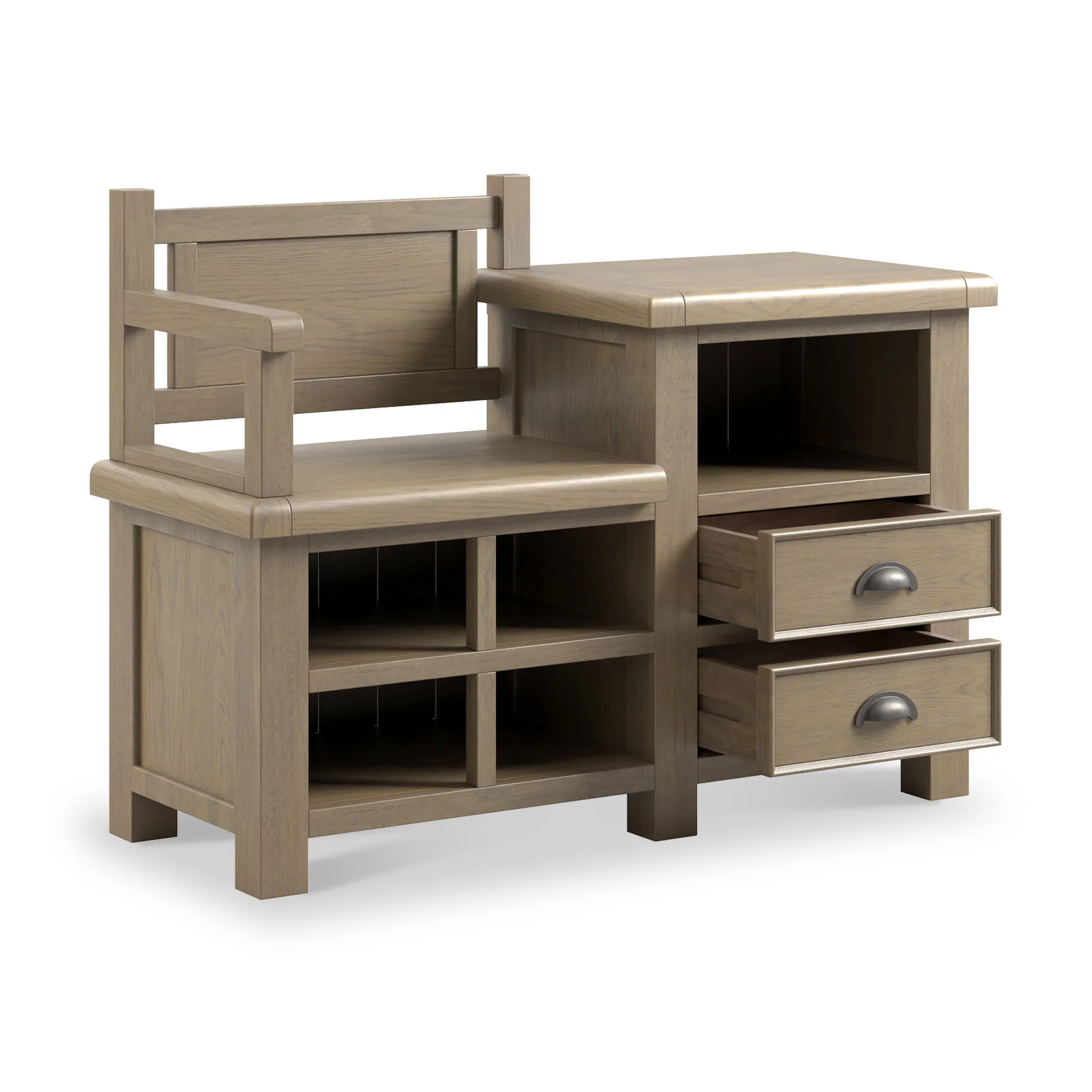 Taunton Smoked Oak Hall Bench - Image 4