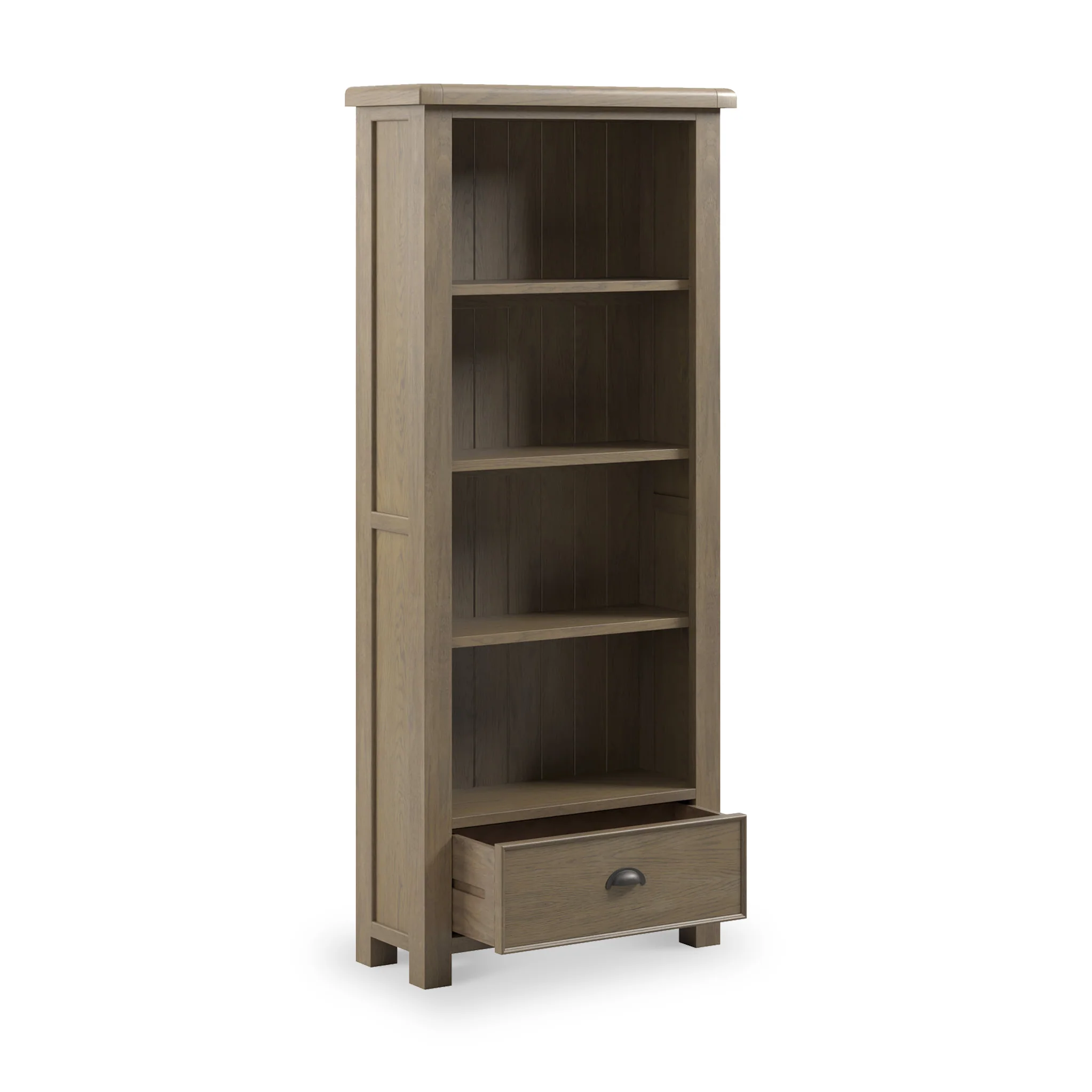Taunton Smoked Oak Large Display Bookcase - Image 4