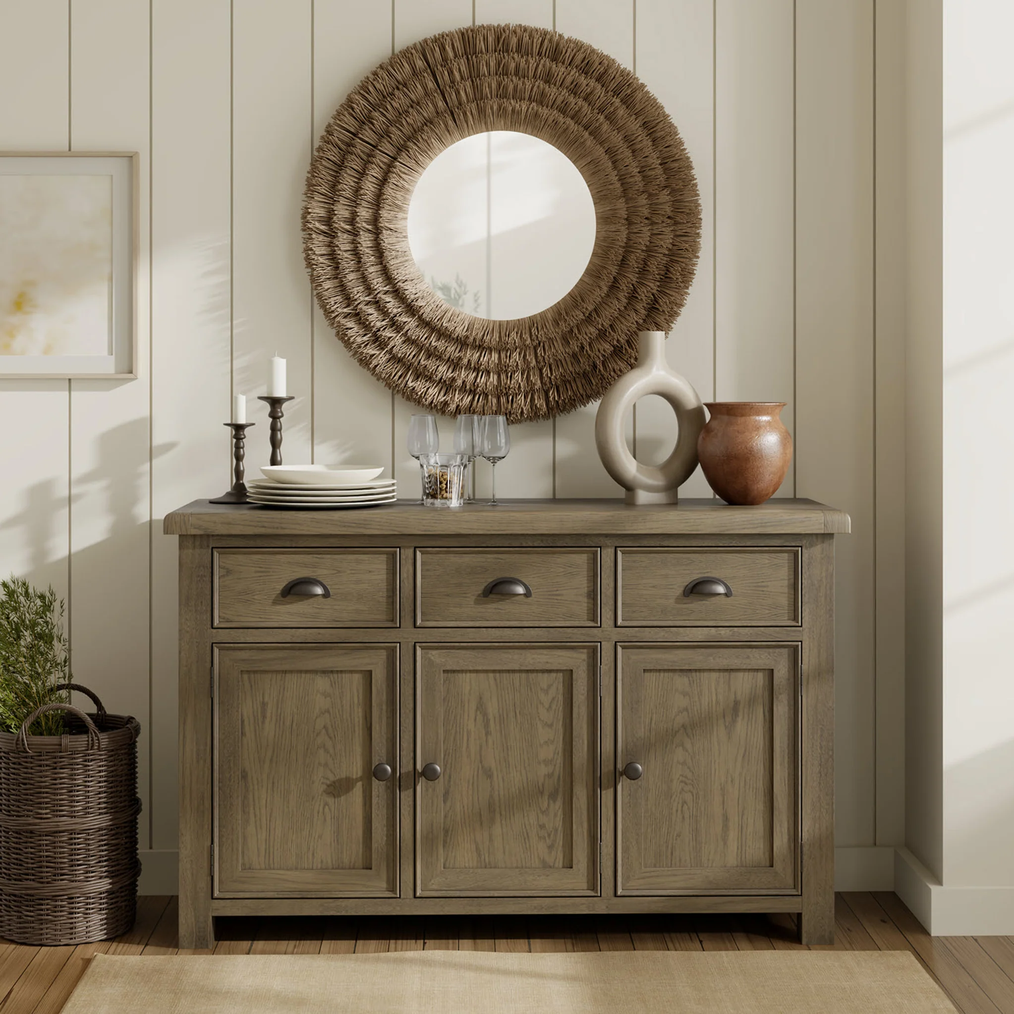 Taunton Smoked Oak Large Sideboard - Image 2